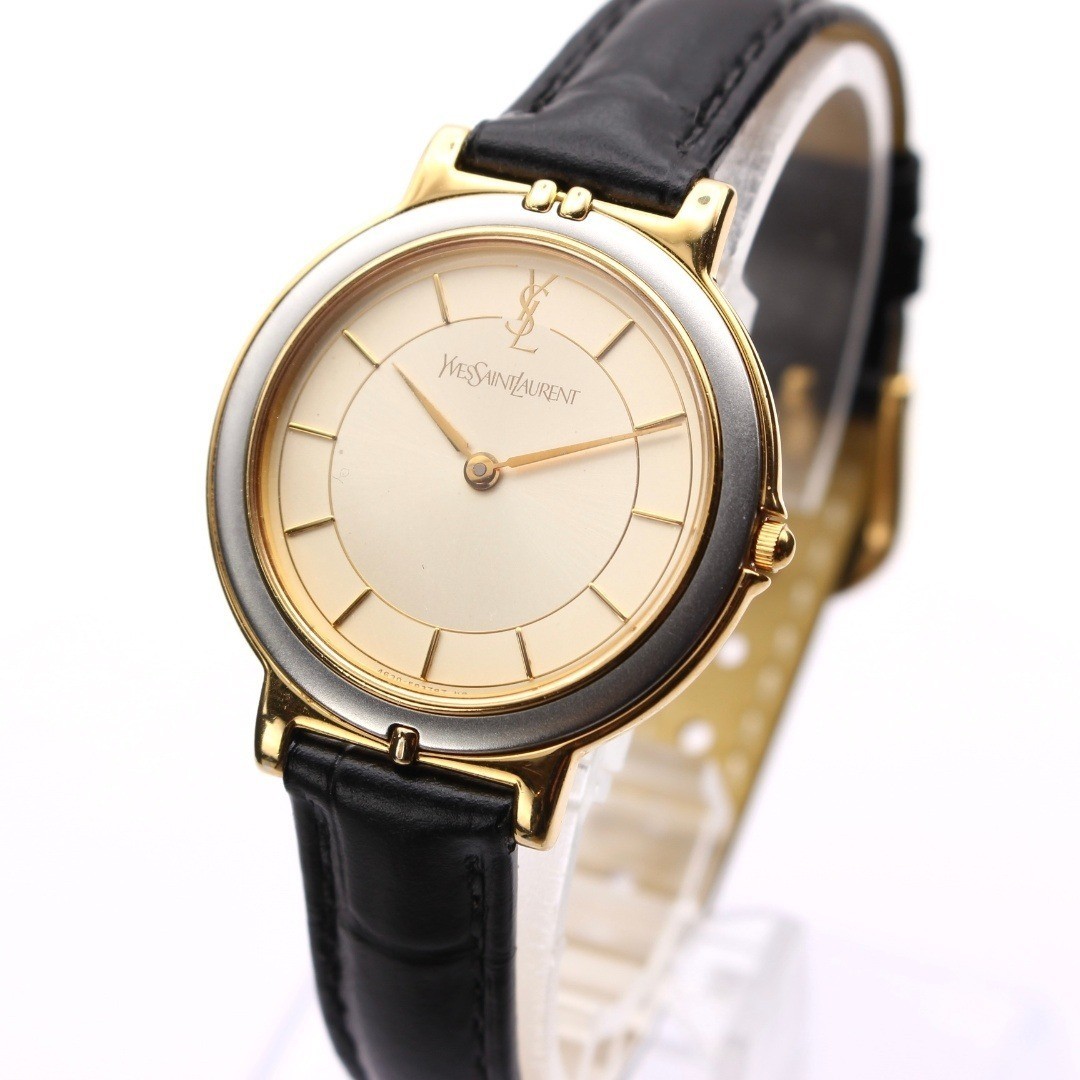 Yves Saint Laurent Ladies Quartz Watch New Band Authentic Japan Vintage