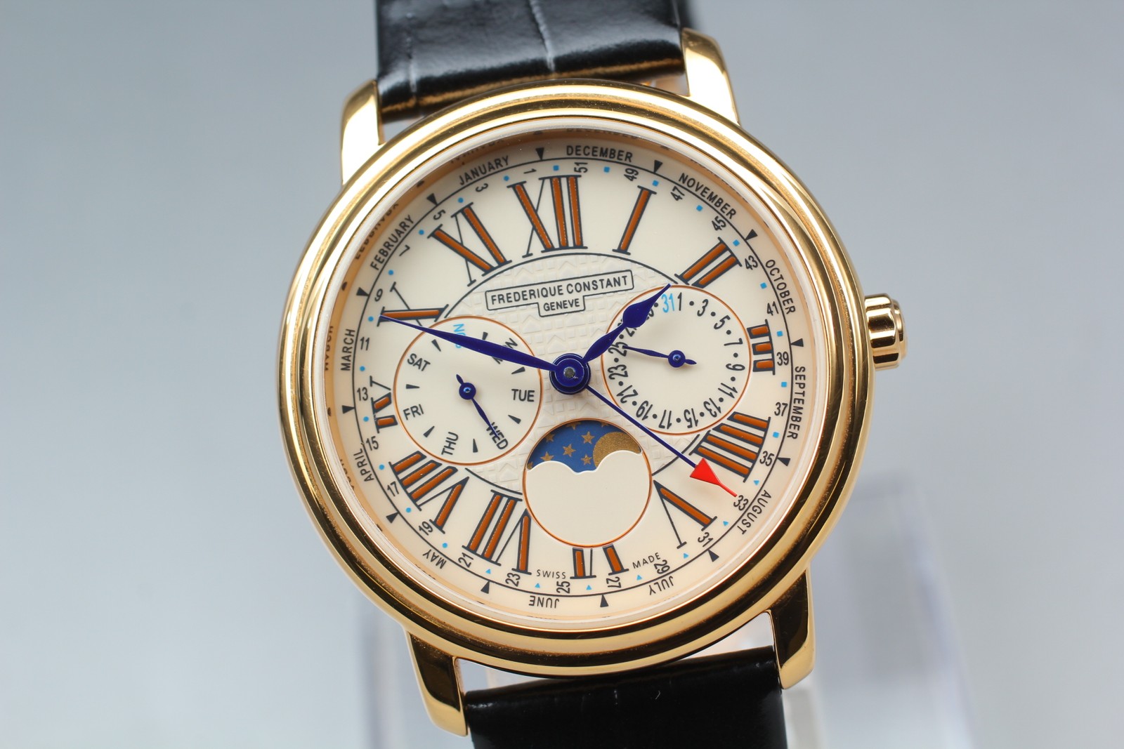 Frederique Constant FC270X3P4/5/6 Moon Phase 38mm Quartz Men’s Watch [Near MINT]