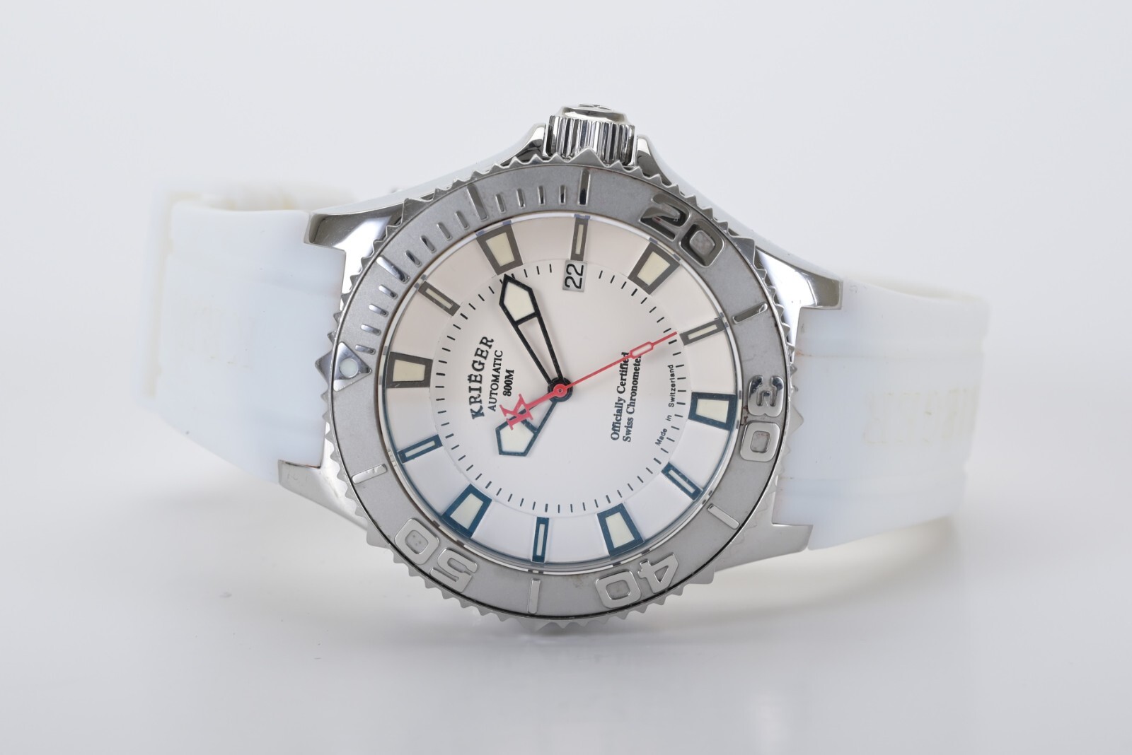 Krieger K1001S Sea Stallion Automatic Limited Edition 42mm White Men’s Watch B&P