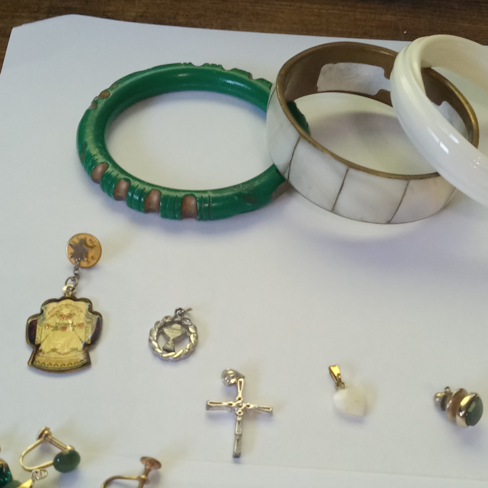 Vintage lot Of Jewelry Mixed Rings Earrings Bracelets CuffLinks Pins and more
