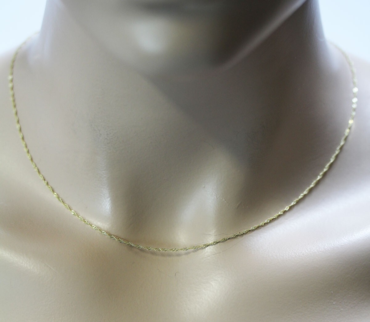 585 REAL GOLD *** Singapore Chain Chain Rotated 1.2mm / 38-40-42-45-50cm