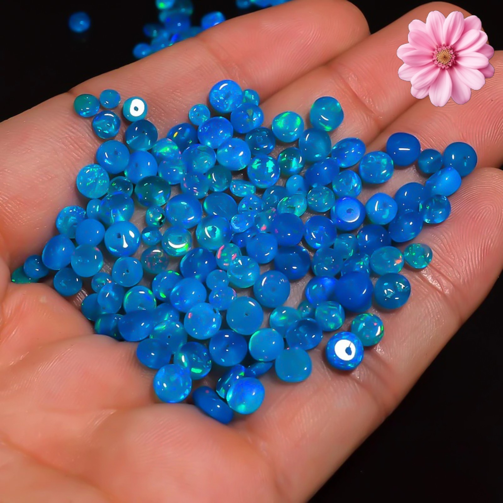 2-3mm Natural Welo Ethiopian Fire Opal Smooth Roundell Loose Beads Gemstone