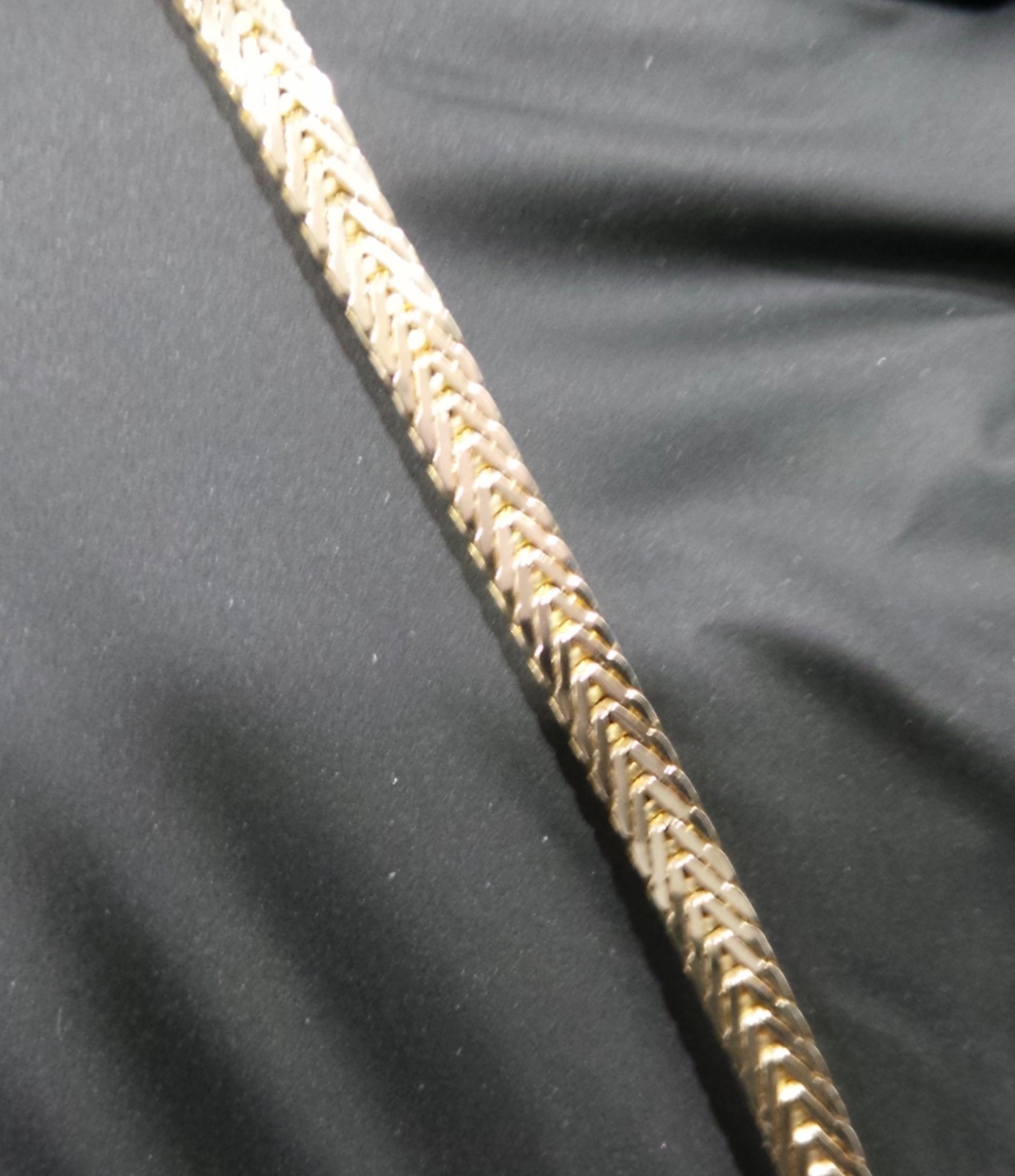 14k Yellow Gold 7″ Herringbone Link Bracelet 6.76 Grams 3.7mm