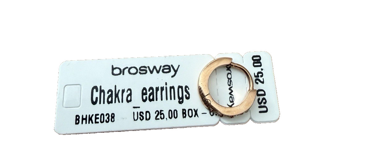 Brosway Chakra BHKE038 Rose Gold Single Earring NWT