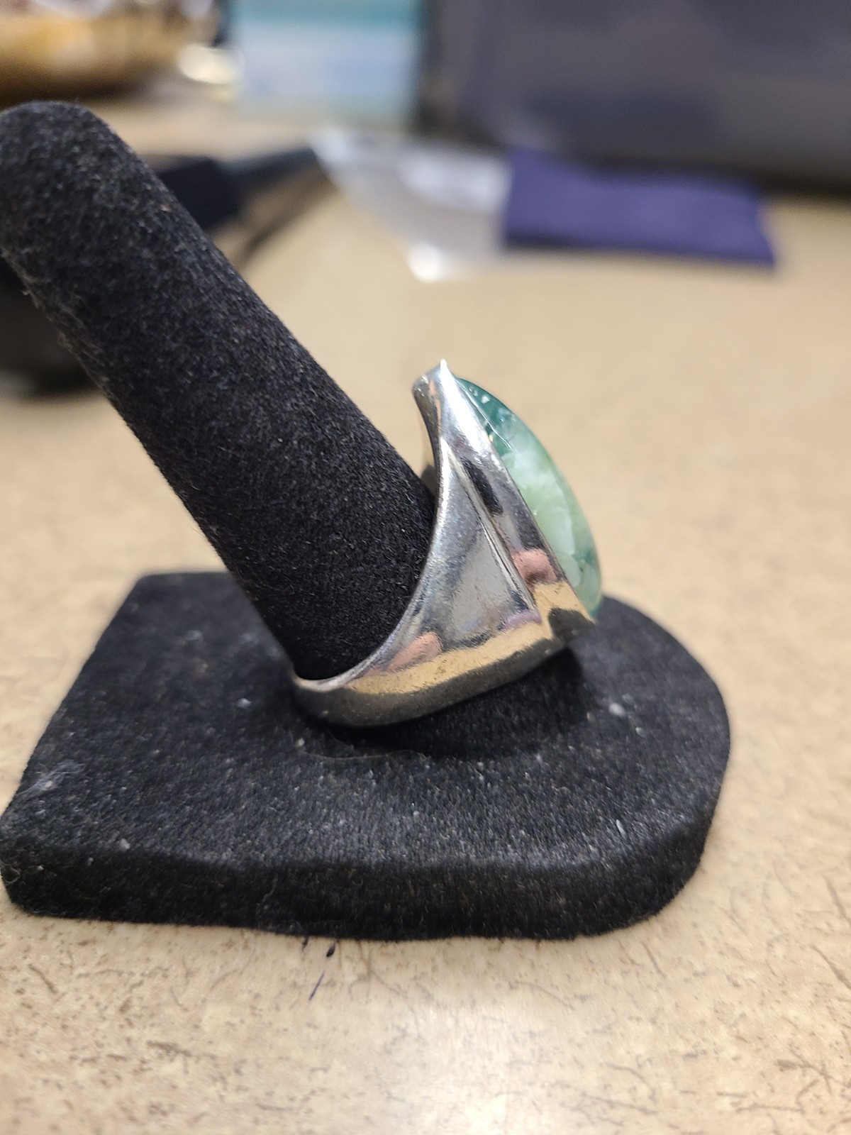 Sterling Silver Fluorite Ring Size 9.5