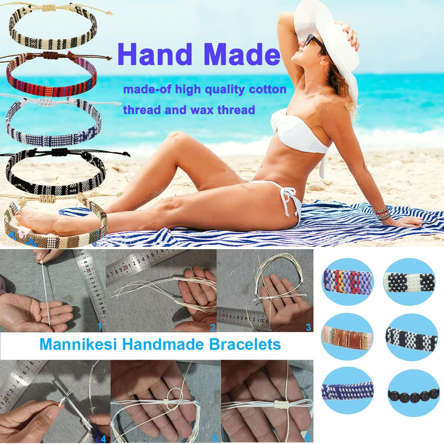 Surfer Beach Bracelet Set Men and Women, Bracelets For Men, Handmade Boho Bracel