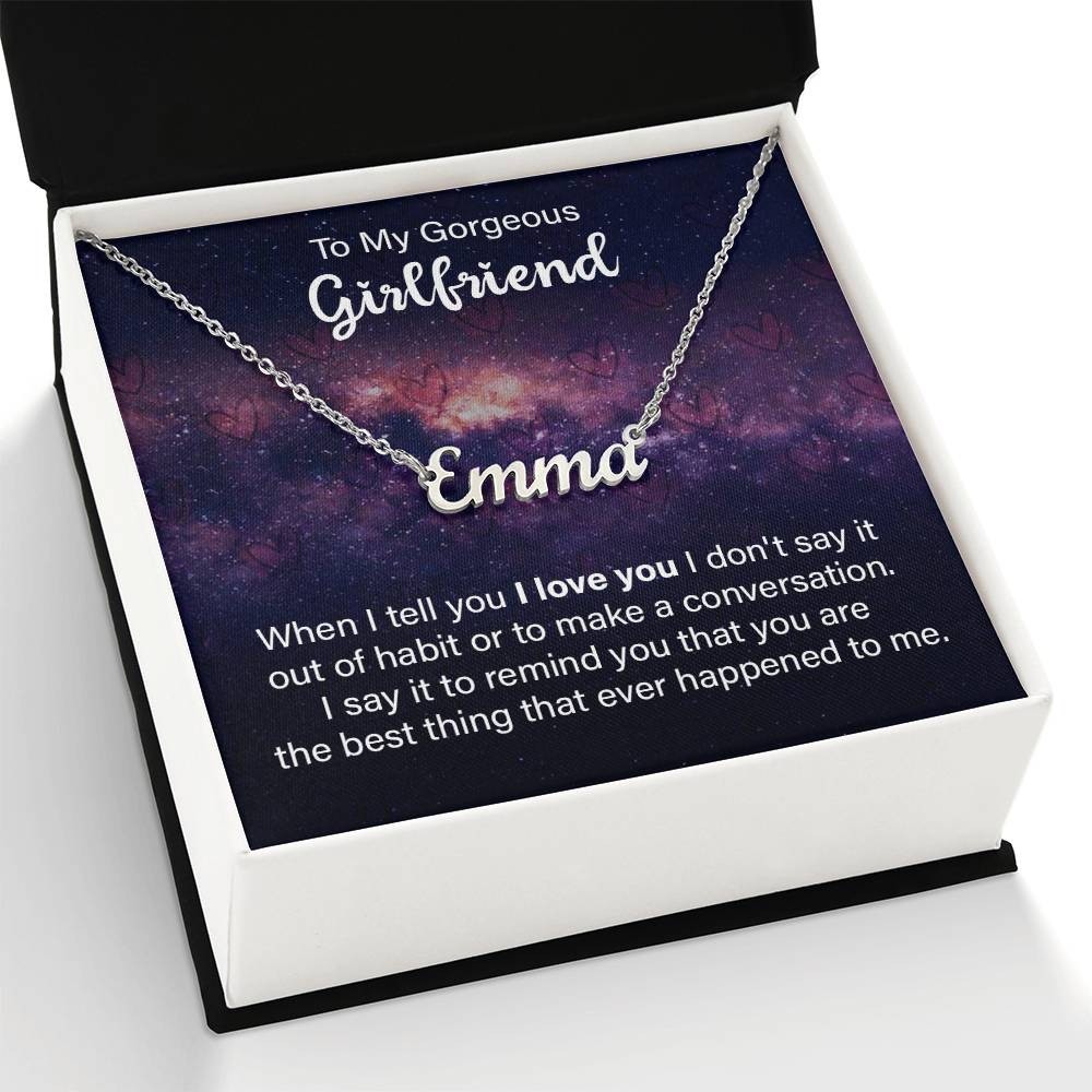 Personalized Name Necklace Gift for Girlfriend Romantic Custom Jewelry