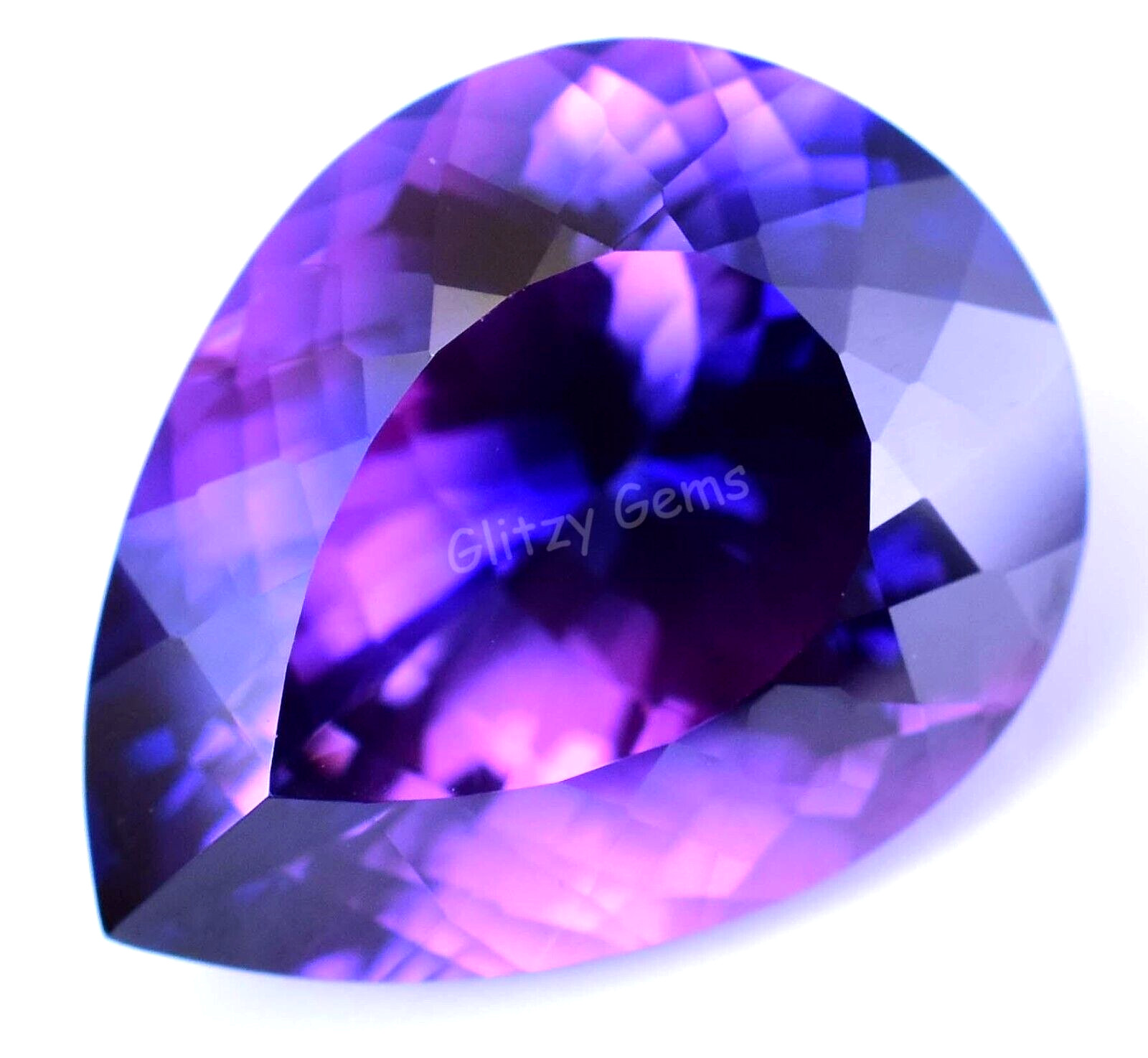 Natural Boysenberry Sapphire 19.50 Ct Pear Certified Flawless Loose Gemstone