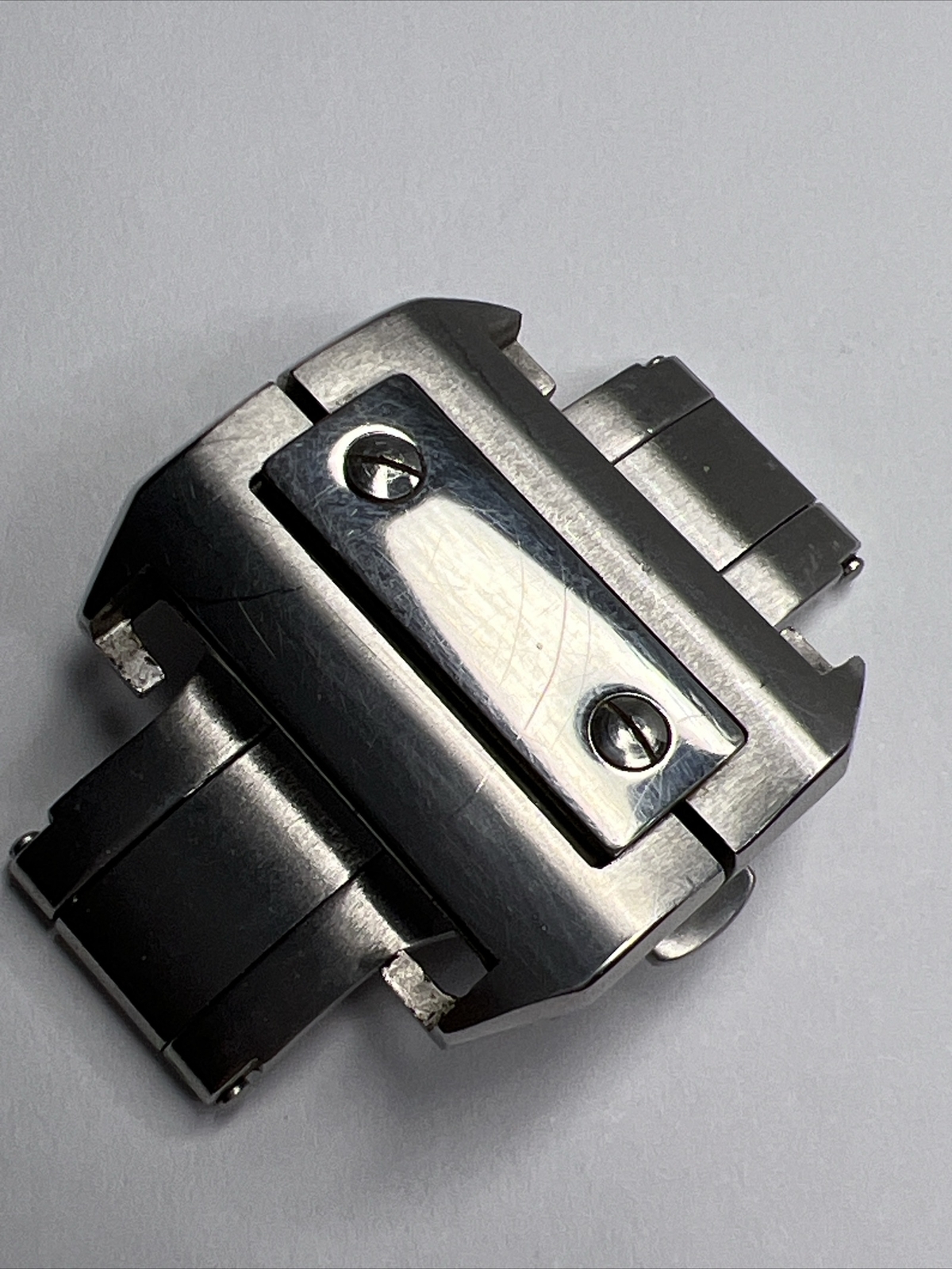 Cartier 21mm Steel Deployment Deployant Clasp For No Holes / Fold Over Strap
