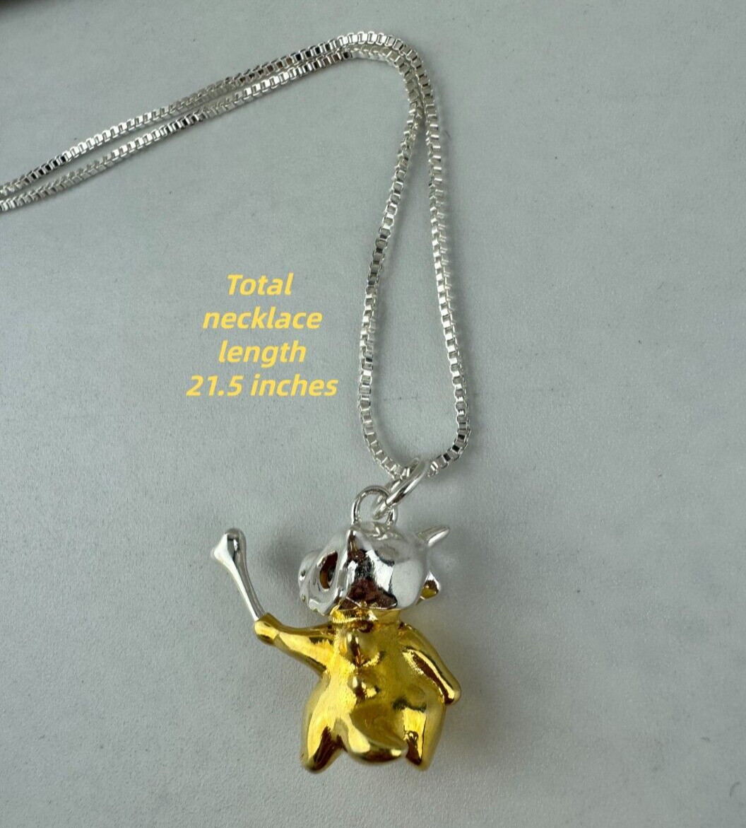 Anime Pokemon Necklace Cubone Pendant Jewelry Necklace Gift Cute Accessories