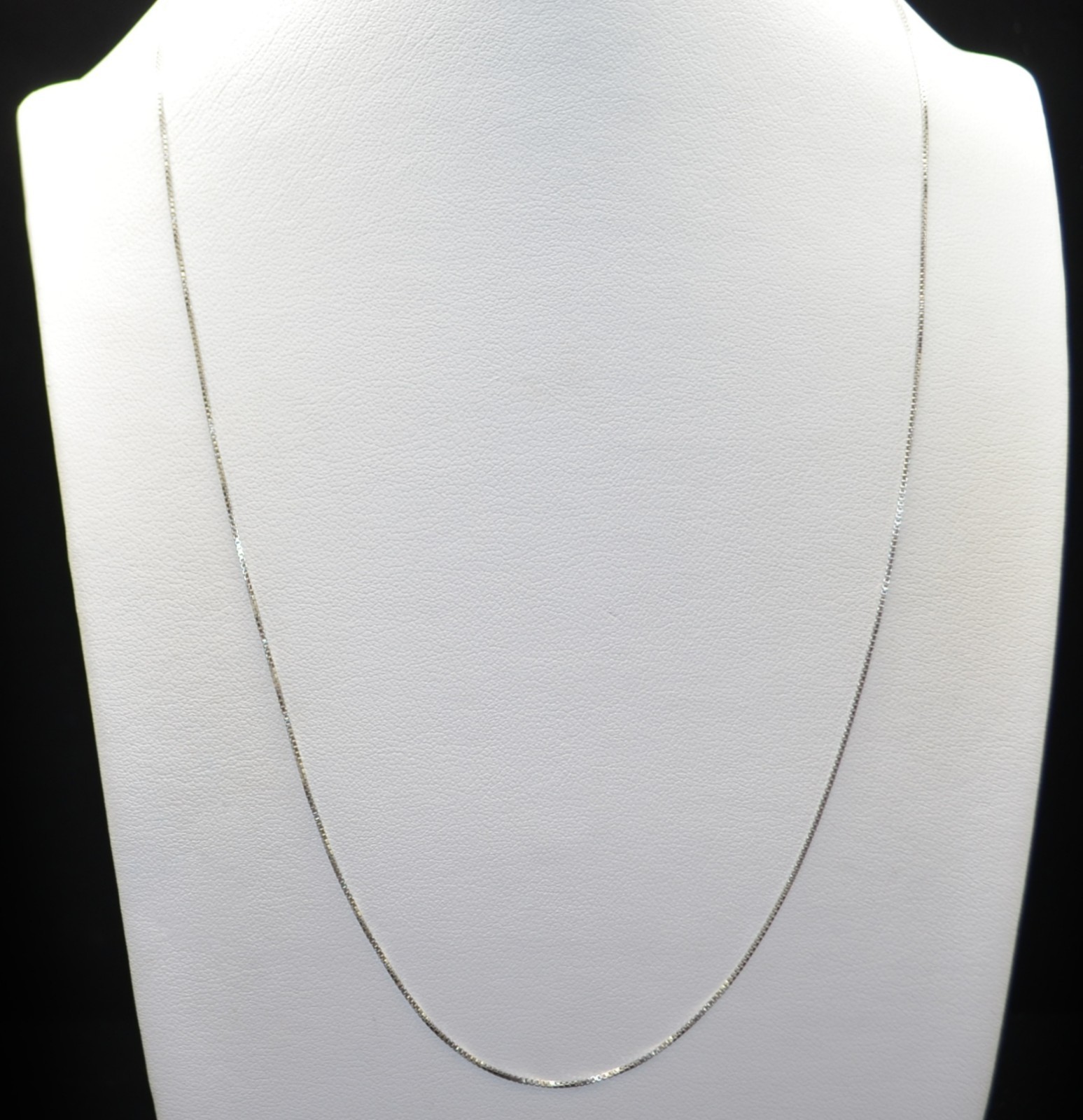 Sterling Silver Box Chain Necklace 18.0″ #FMH171