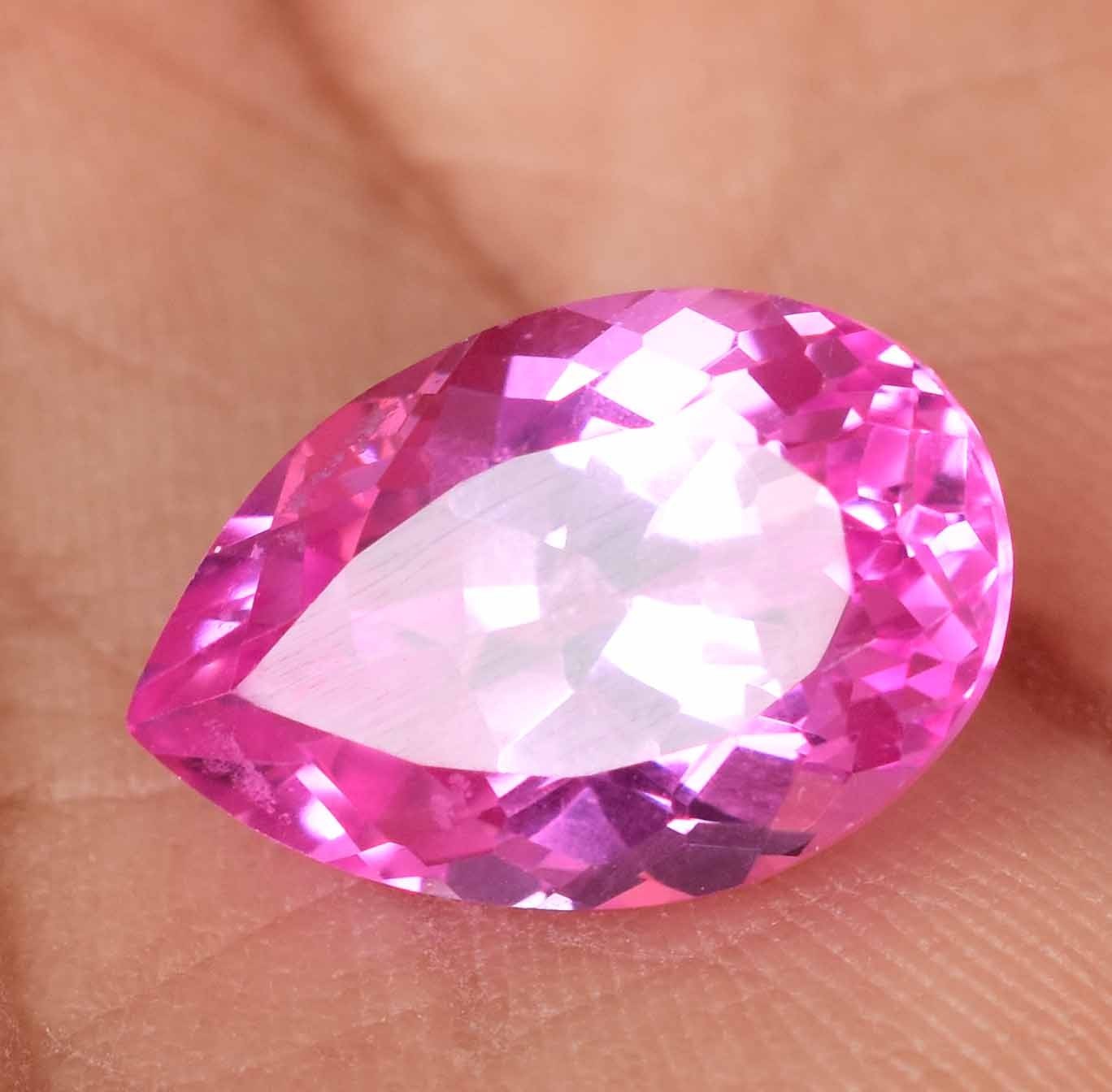 Flawless Natural Mogok Pink Ruby 10.00 Ct Pear Stunning Certified Loose Gemstone