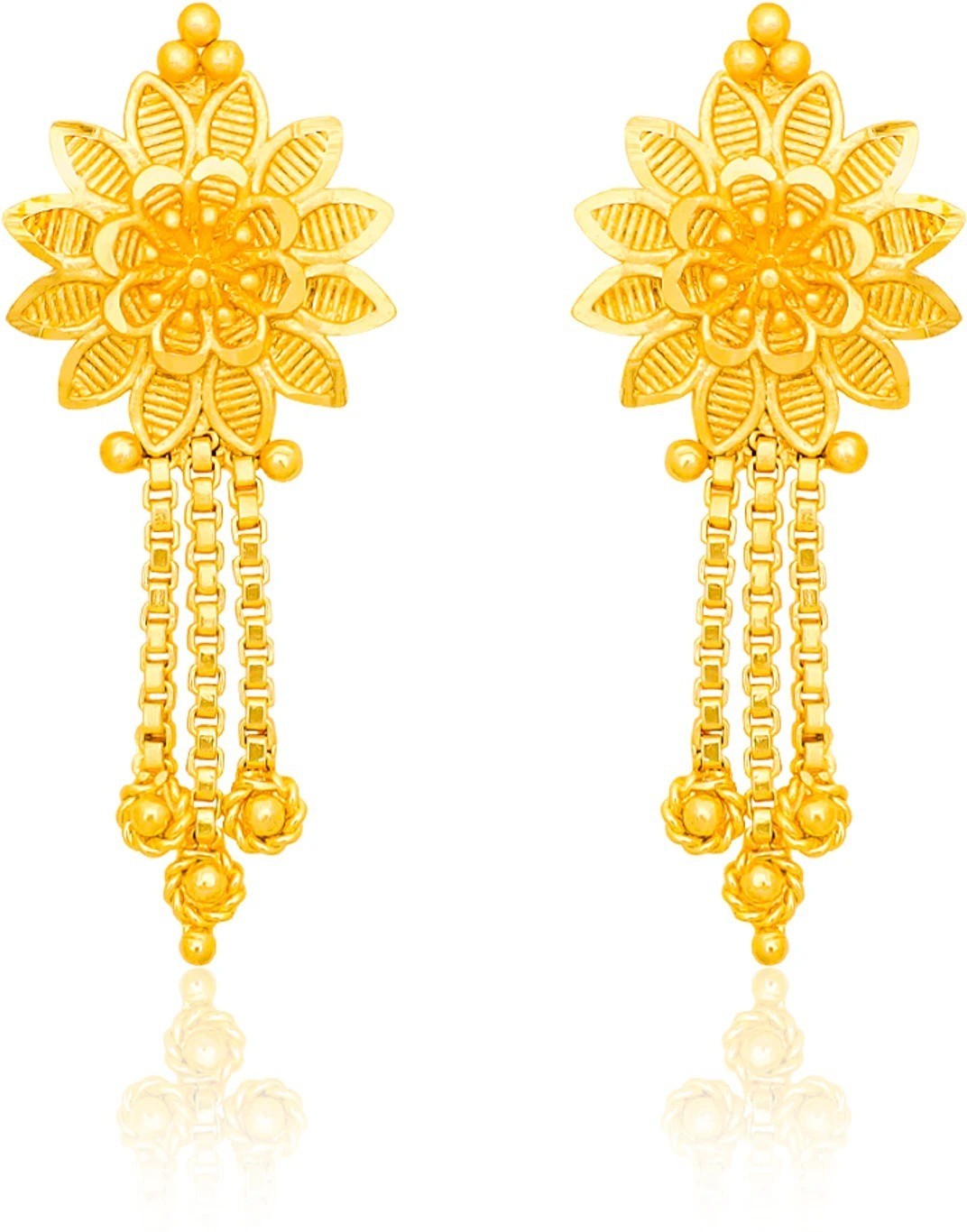 Traditional Micron Plated South Screw Back Stud Earring For Girls Brass Drops