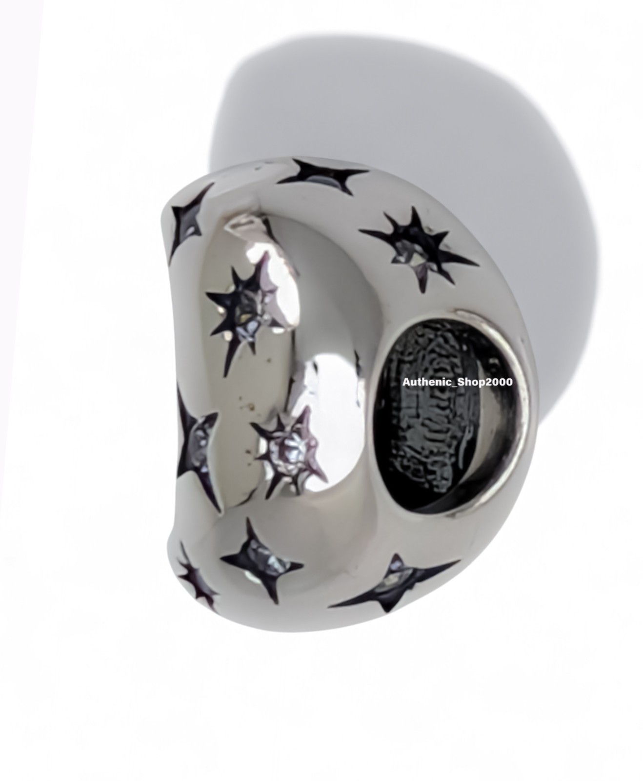 New 100% Authentic PANDORA 925 Ale Crescent Moon Sparkle Stars Charm 794254C01