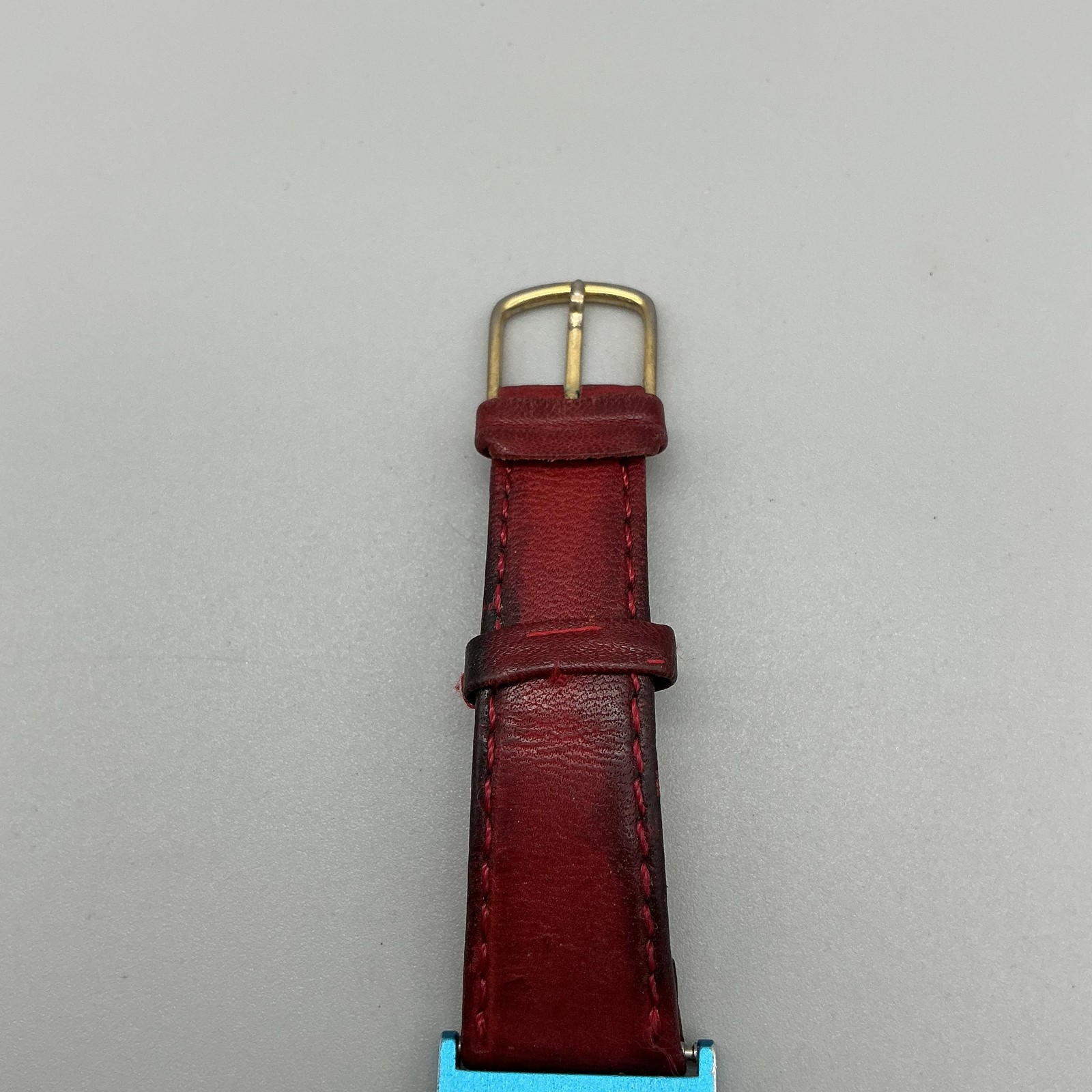 Vintage Benetton By Bulova Mens Watch 39mm Flags Dial Blue Case New Battery