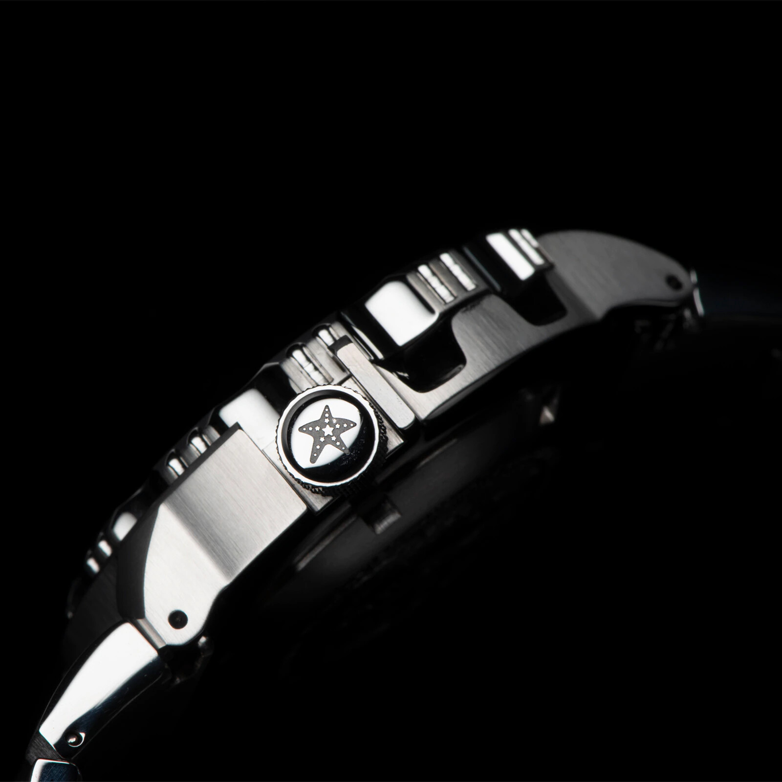 Seestern V3 42MM SUB 300T LUME DATE 200m DIVER’S Mens Watch DOX10 BlueGold Stone