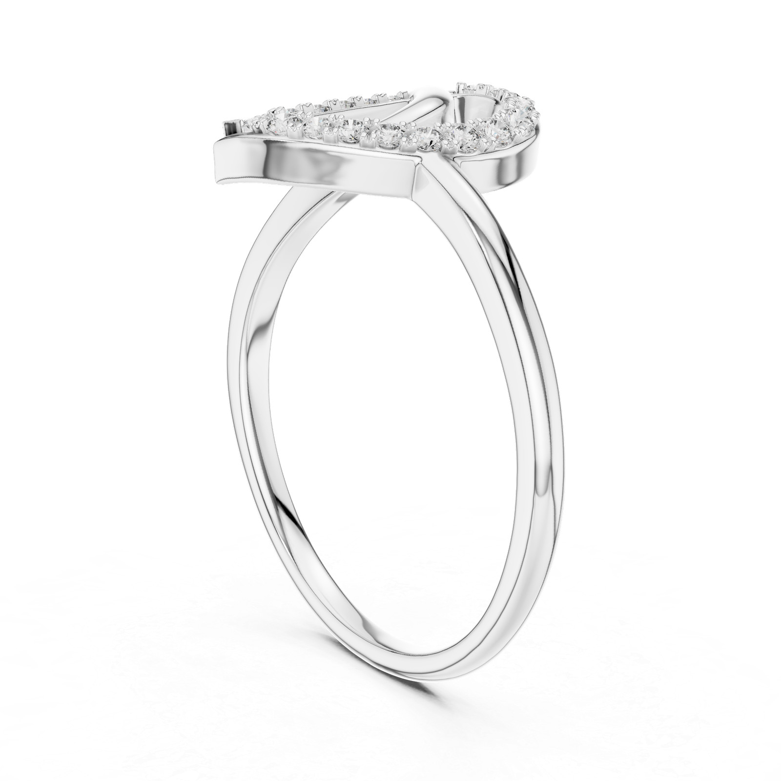 Round Cut Natural Certfied Diamond Twisted Vine Engagement Ring 14k Gold Over