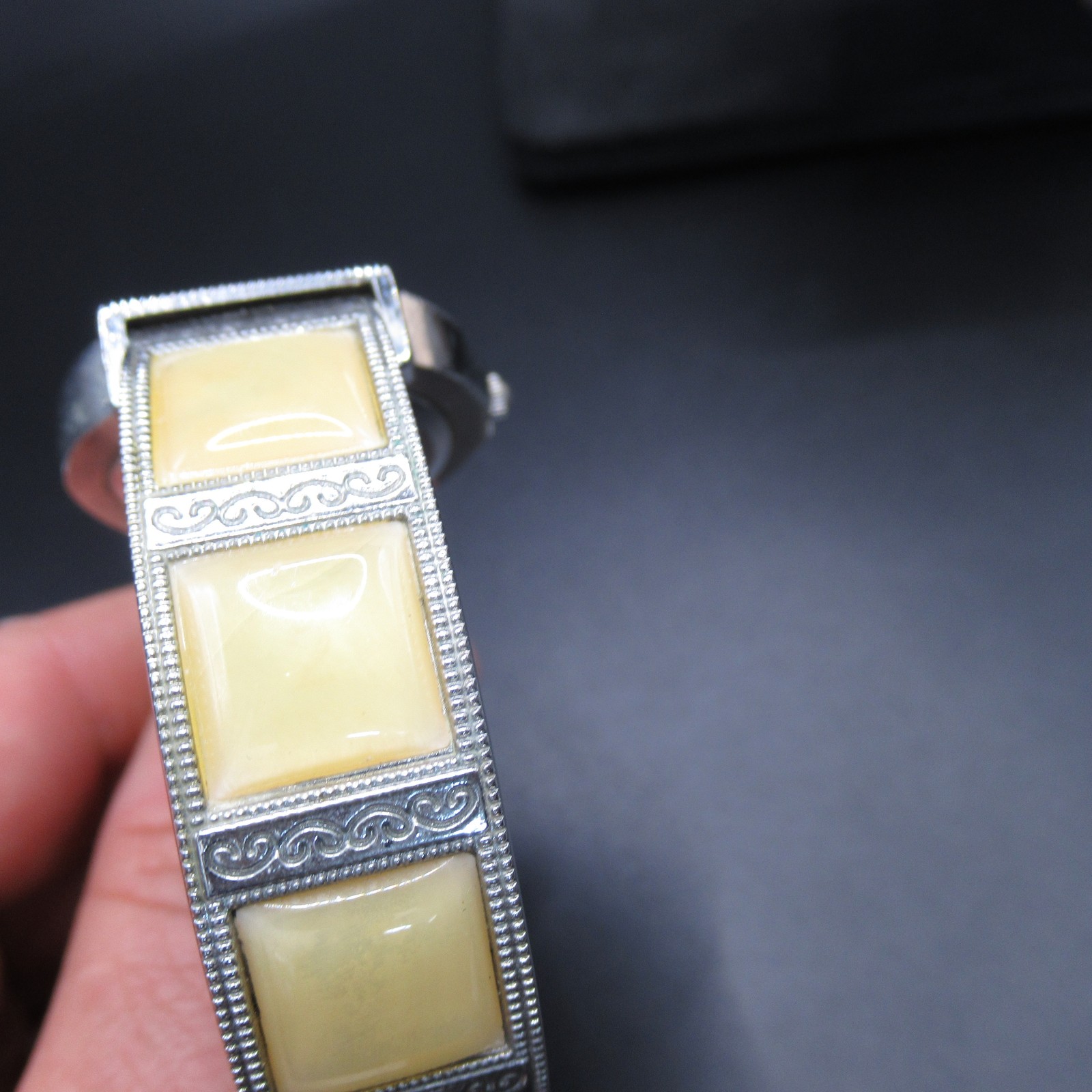 Studio Time Women’s Quartz Bangle Cuff Watch Silver Tone Clear Rhinestones