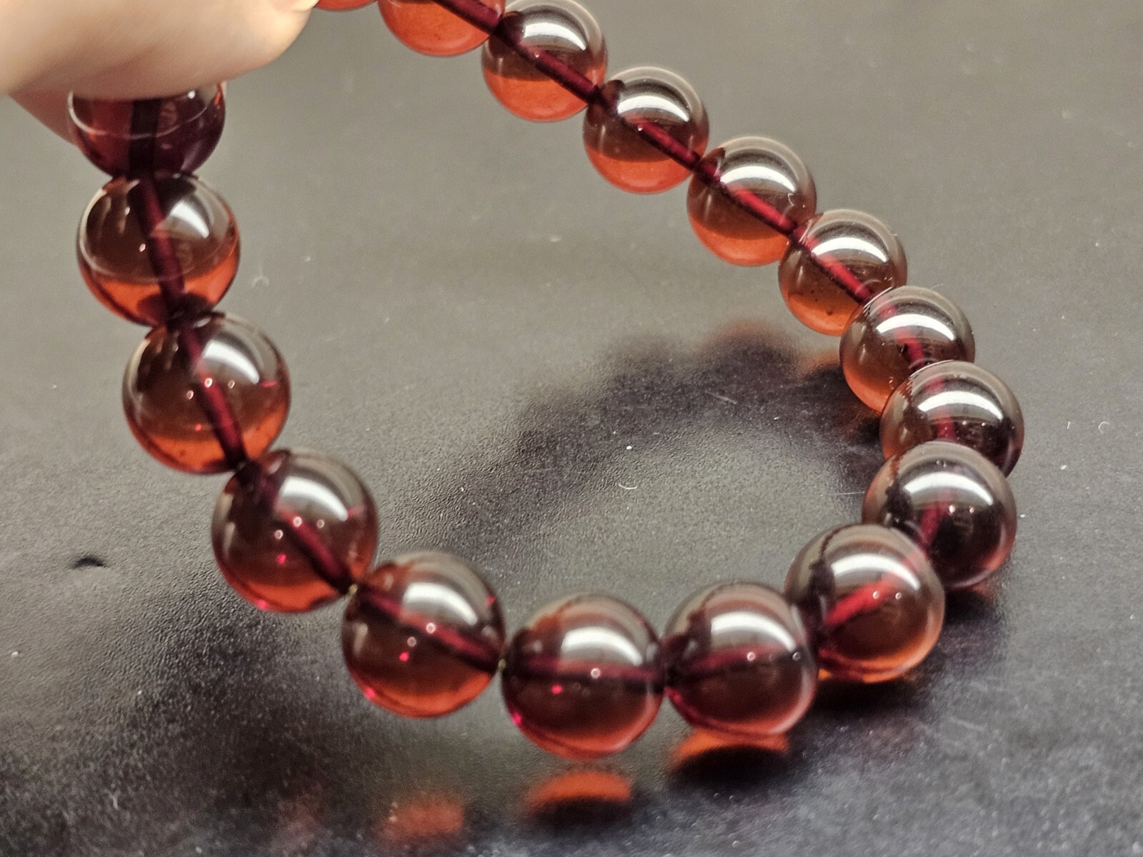 Top Quality Burmese Blood Amber Beads Bracelet 10.6mm