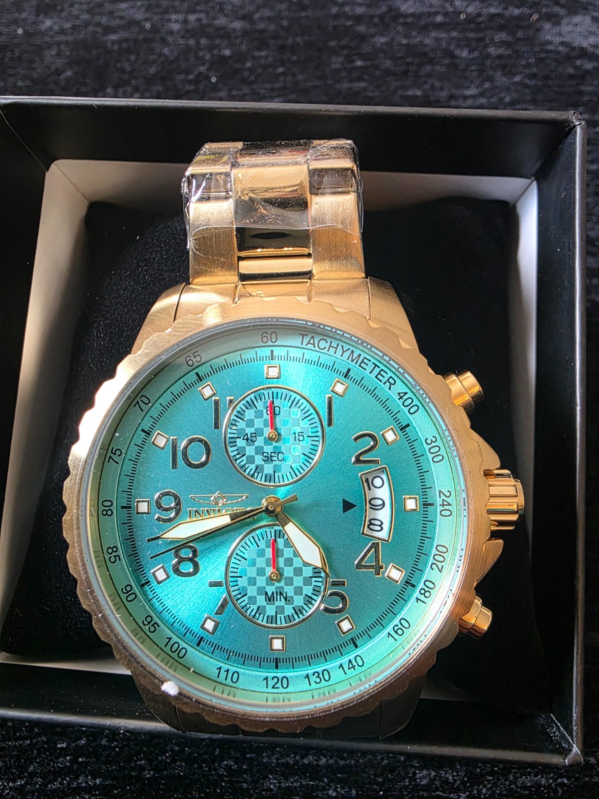 NEW nvicta Specialty Veloquence Men’s Watch – 47mm, Gold NIB