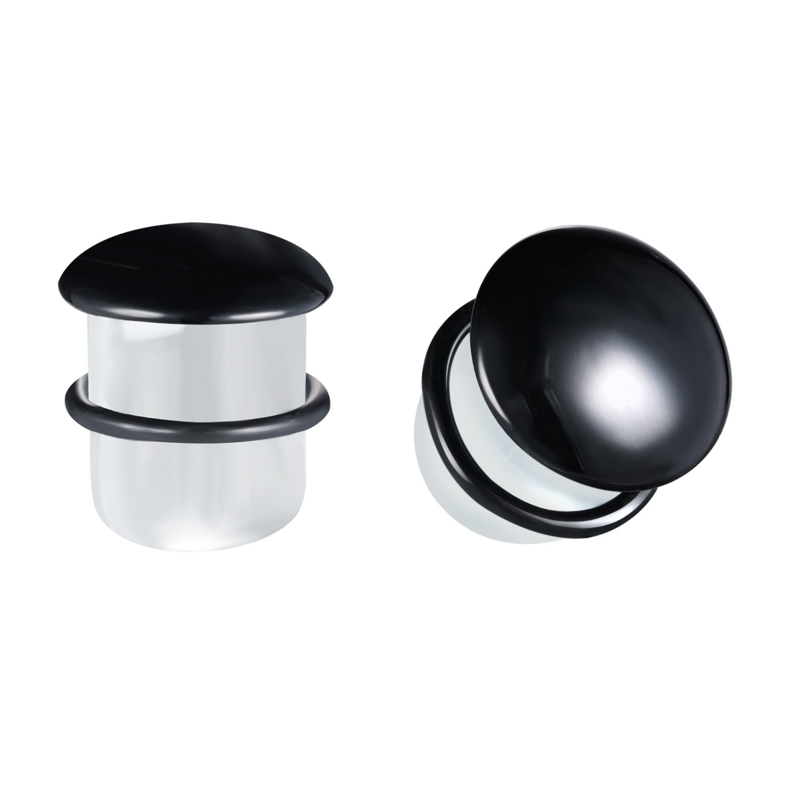3-25MM Single Flare Plugs Tunnels Glass Ear Gauges Ear Lobe Stretching Piercing