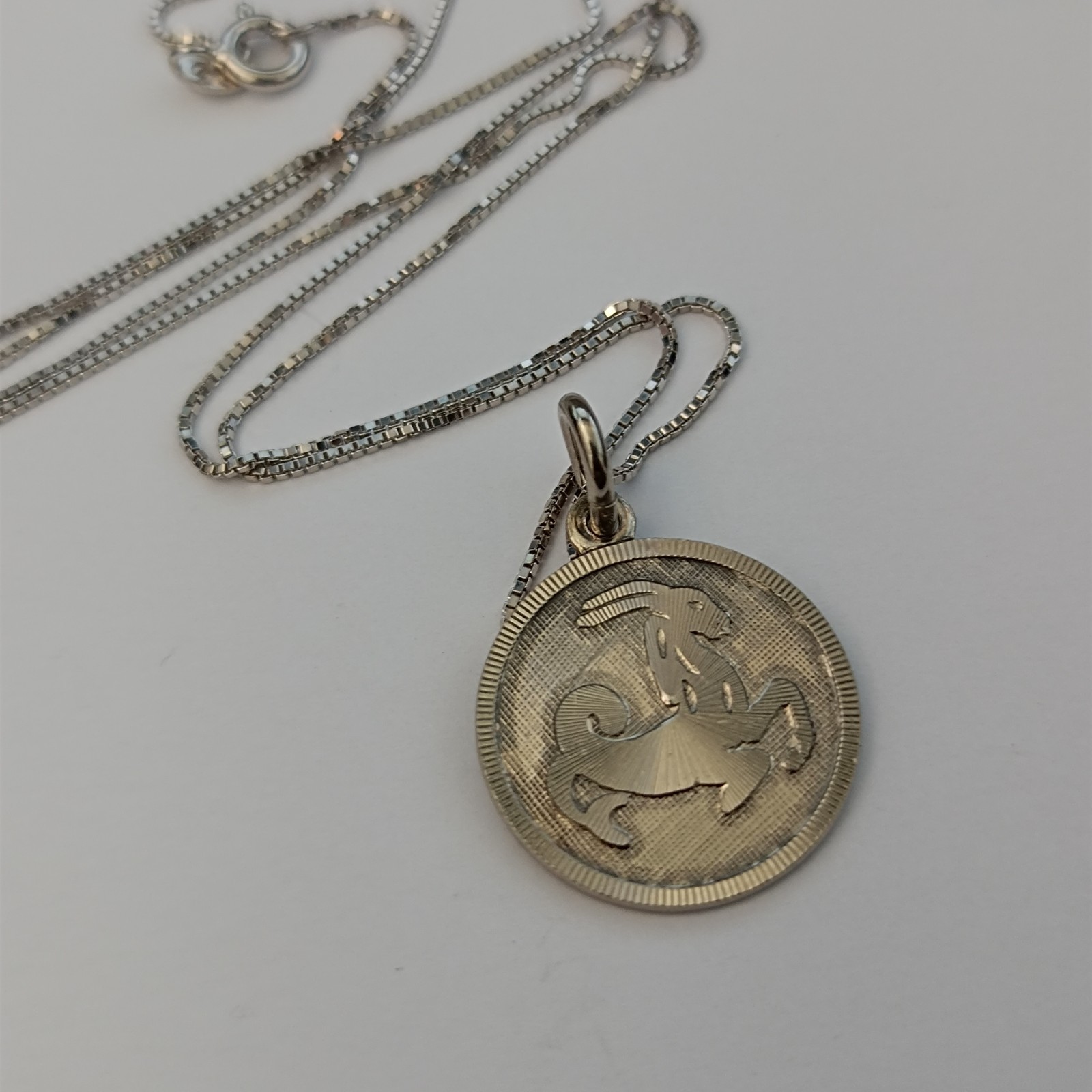 Capricorn Zodiac Vintage Necklace Sterling Silver Astrology Pendant Me’sn Women