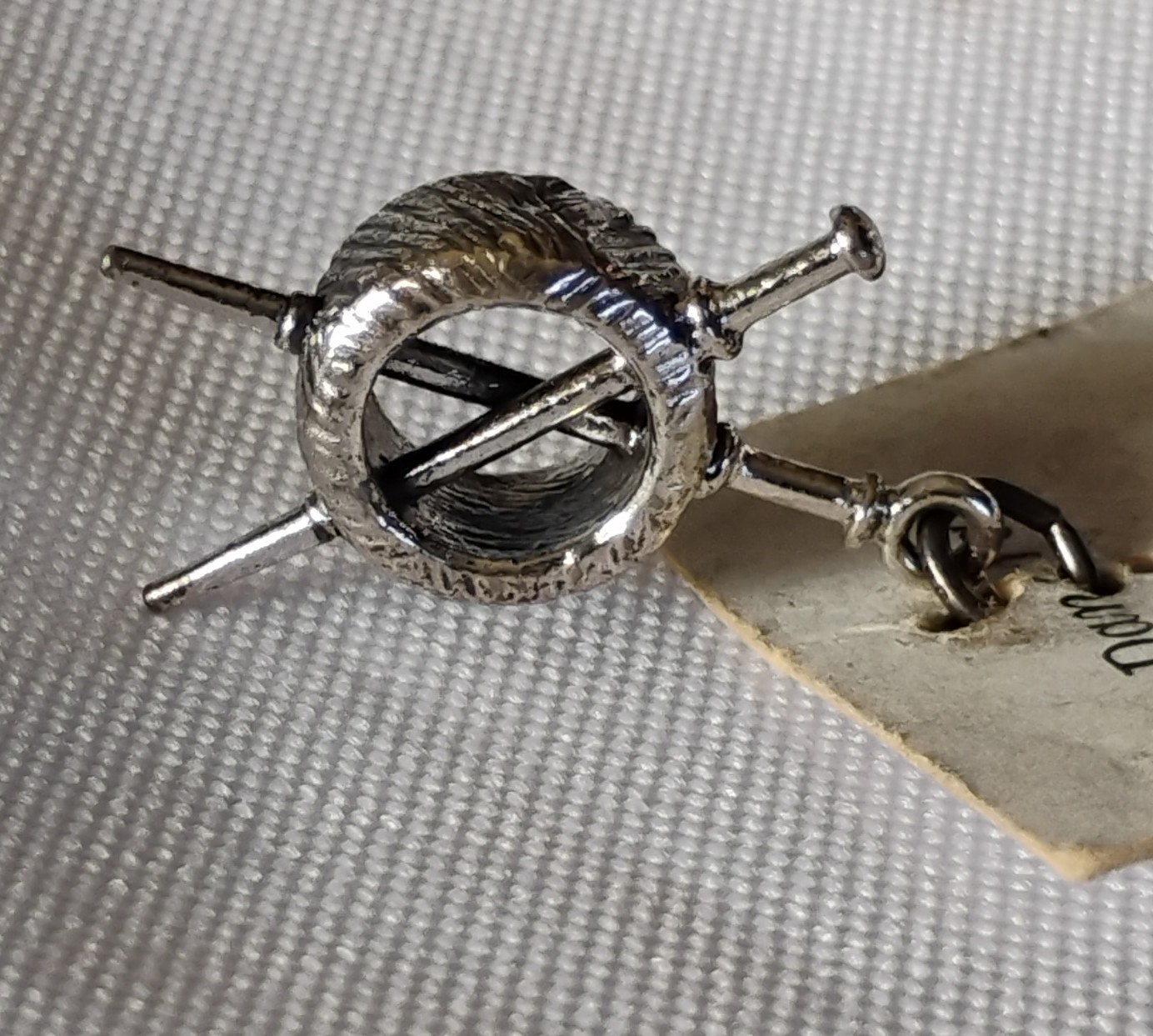Danecraft 925 Sterling Silver Knitting Needles and Yarn New On Card Vintage