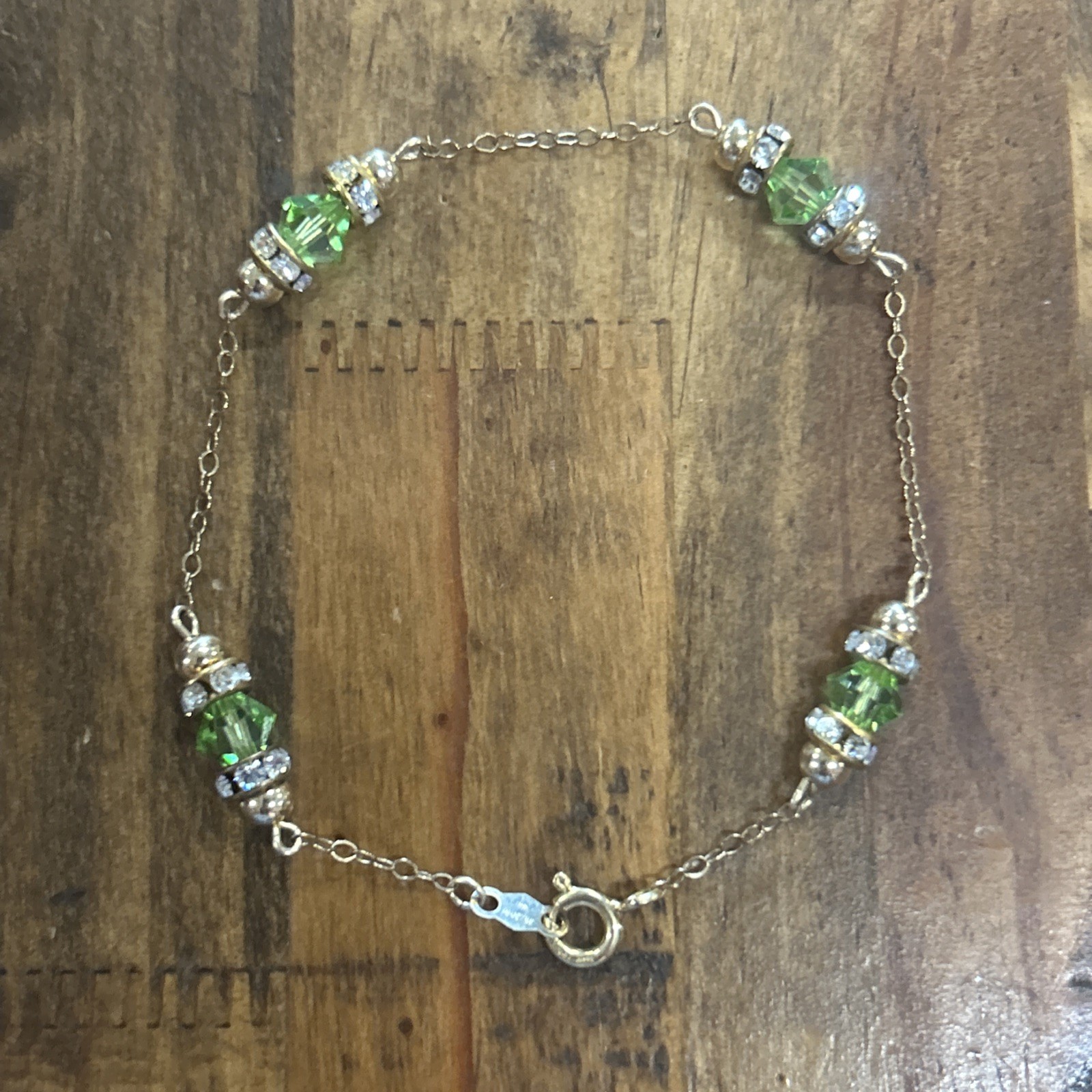 7.5” 1/20 14k Gold Filled Beaded Bracelet 3.29 Grams