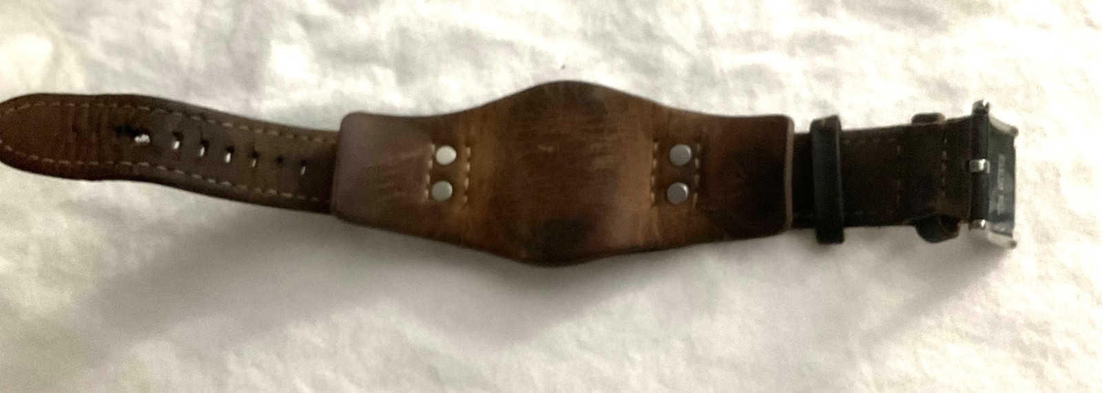 Fossil Dark Brown Leather Watch Strap for Coachman CH2564 & CH2565 20mm