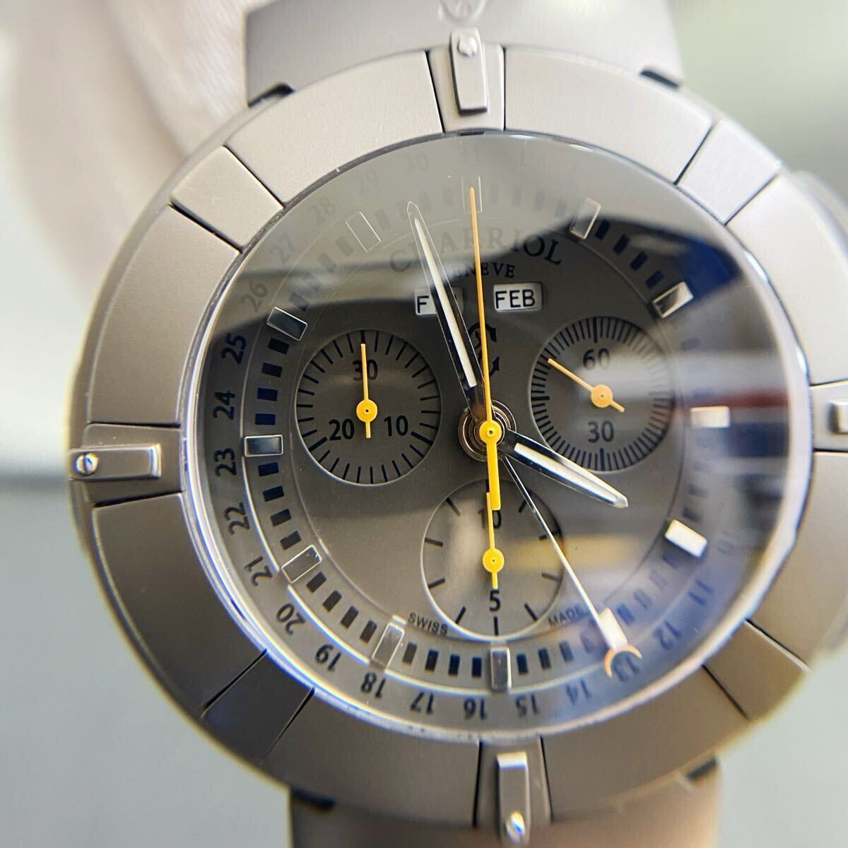 [B1Y] CHARRIOL GENEVE Celtica CELT44 Chrono Quartz Men’s Watch [m6z]
