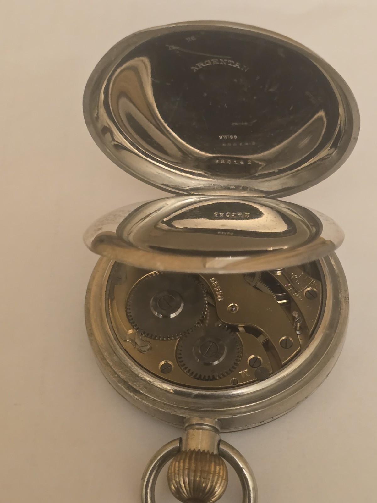 Rare Vintage mappin webb London 8 Days Pocket watch Large 60 MM