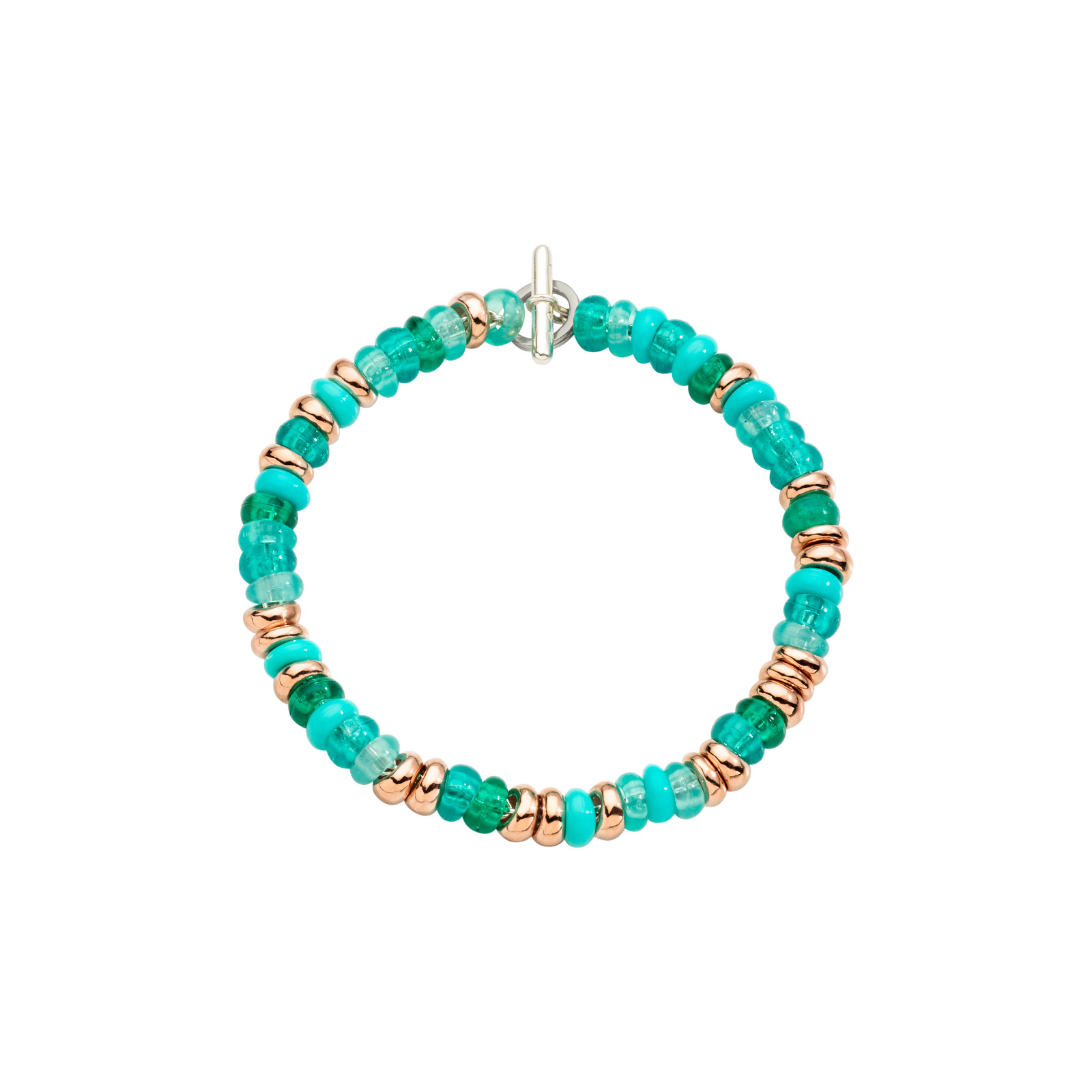 Bracciale Dodo Rondelle DBC2004_RONDE_VERAG Oro Rosa Azzurro Plastica