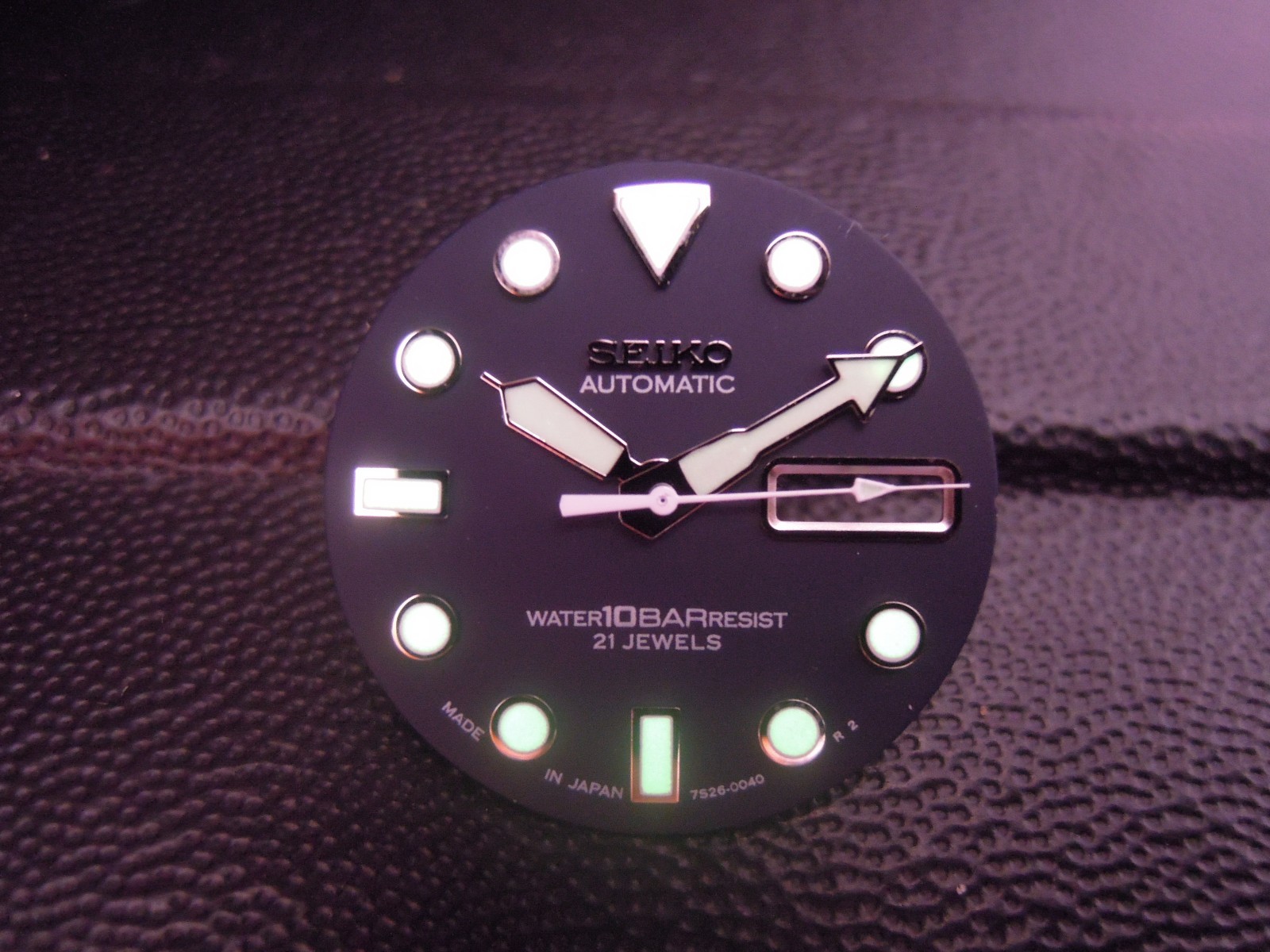 NEW REPLACEMENT DARK BLUE DIAL & HANDS LARGE DIVERS 10 BAR SKX032 (7S26-0040)