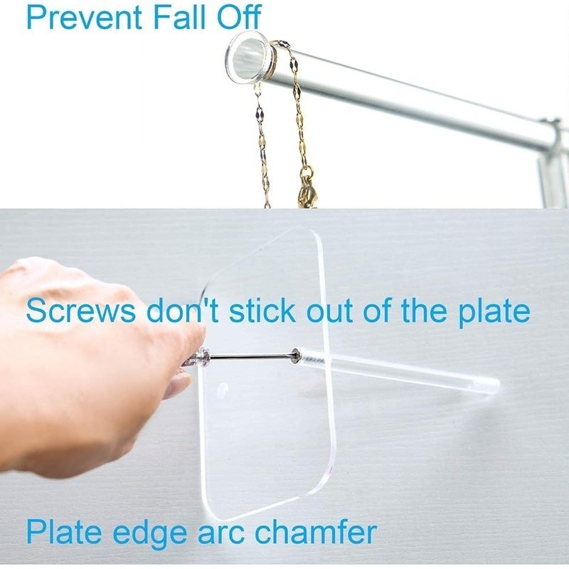 Acrylic Jewelry Organizer Necklace Holder Bracelet Stand T-Shape Display Rack US