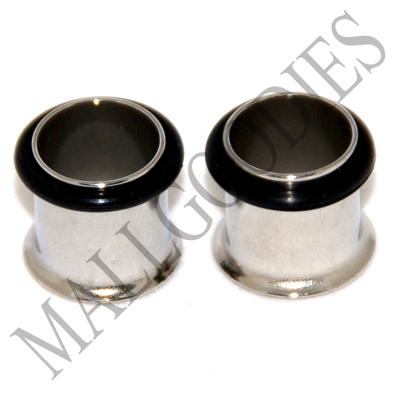 0019 Steel Single Flare Flesh Tunnels Earlets Big Gauges 00G Plugs 10mm 1 PAIR