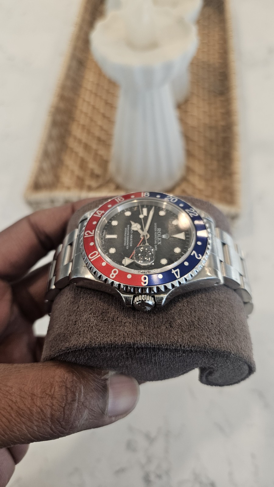 Rolex GMT-Master 16700 Silver Oyster Bracelet Blue and Red Bezel RSC Receipt