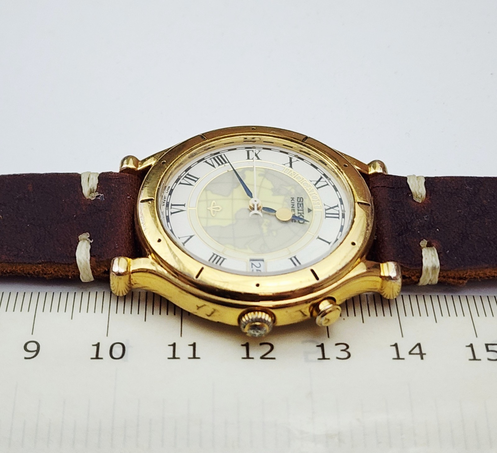 RARE,UNIQUE Men’s KINETIC Watch SEIKO 5M42-0A90. New Capacitor. Luminous Dial