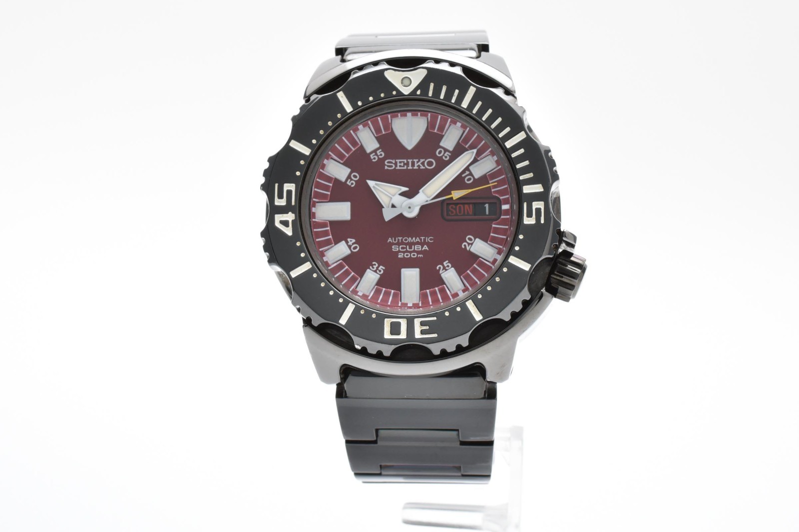 [EXC+5] SEIKO Night Monster 7S26-03G0 Diver 200m AT 21J Red Dial Men’s Watch JP