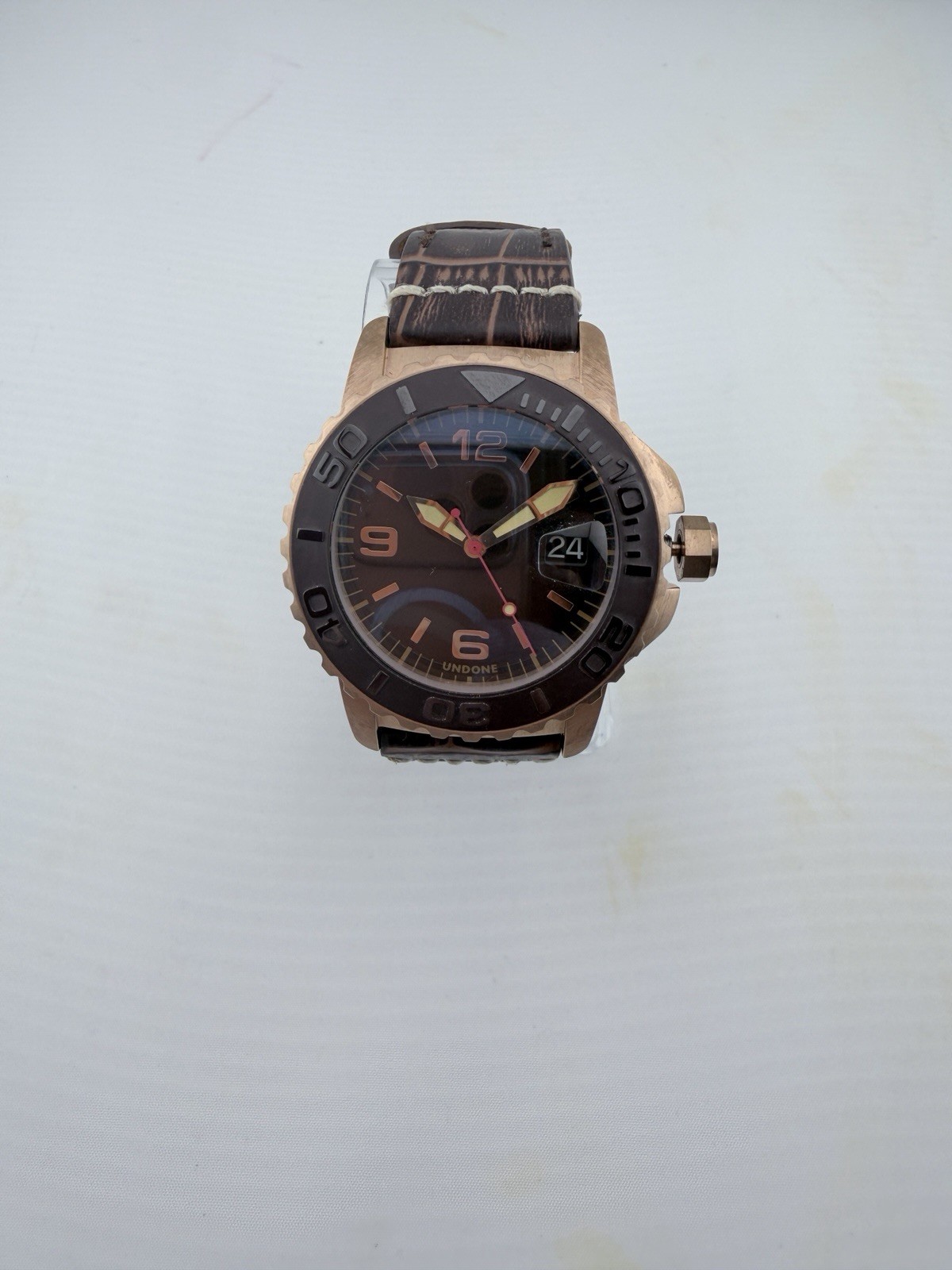 UNDONE Bronze Automatic NH35A Diver 100M CuSn8 Bronze / Dark Brown Dial 45mm