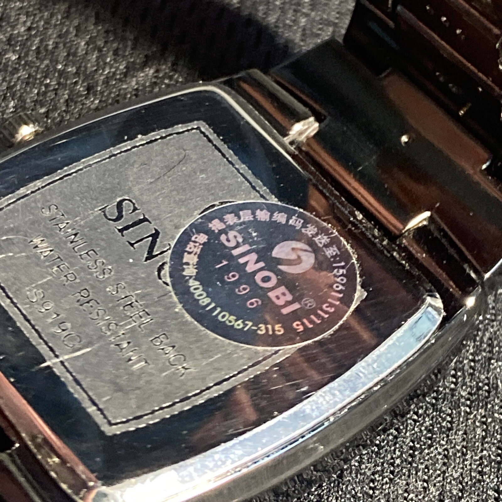 Sinobi Vtg 1996 Modernist Dial Watch Stainless Steel S919G Works