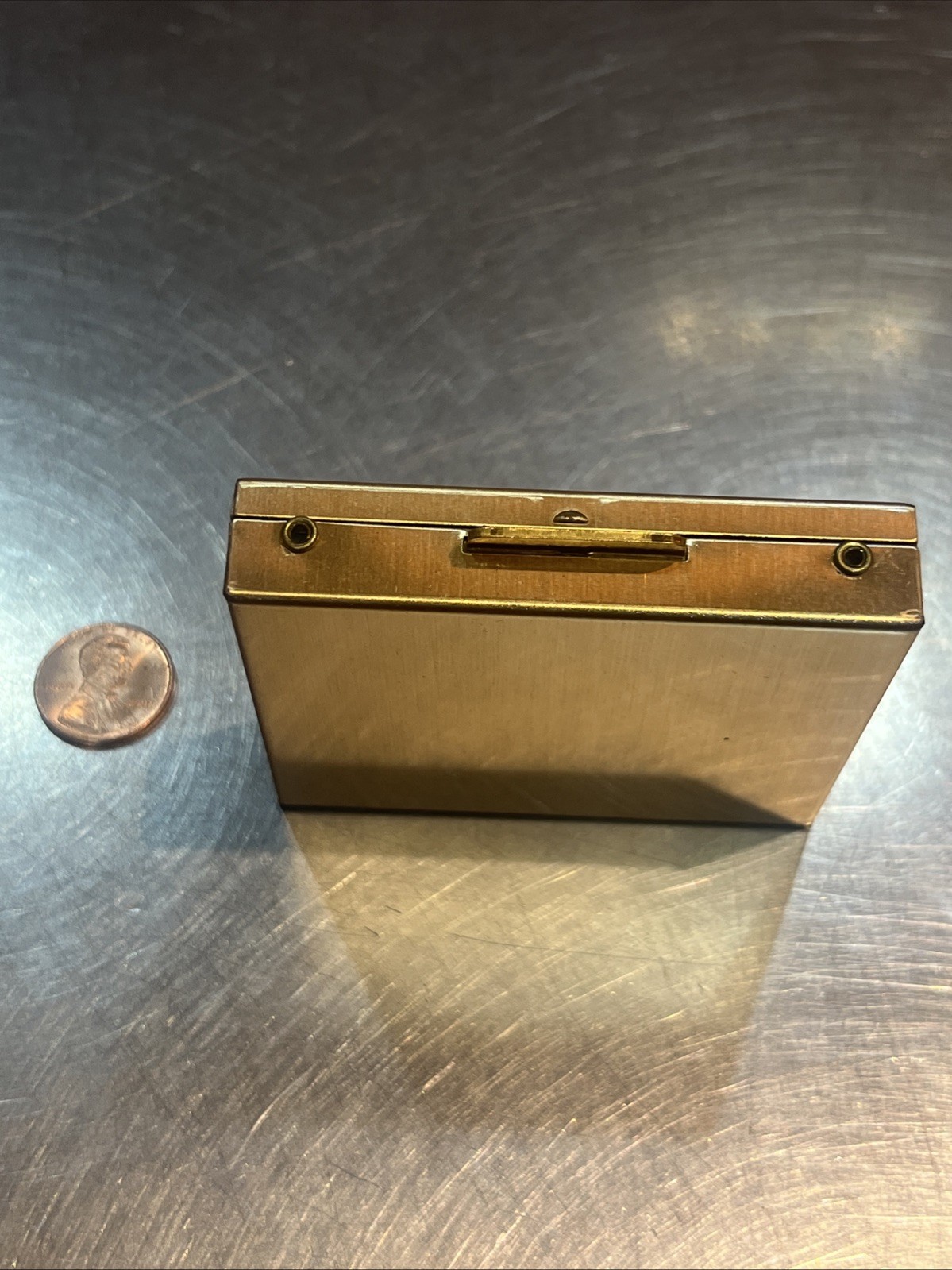 VINTAGE EARRING CADDY METAL CASE Pill Case Nos