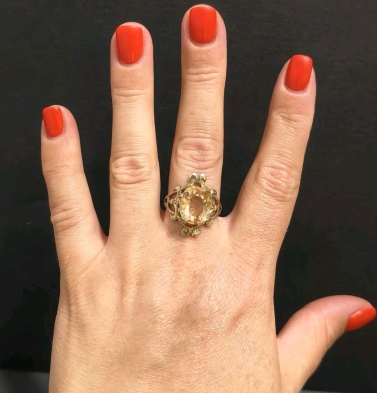 Vintage Silver 875 Ring Soviet Women’s Jewelry
