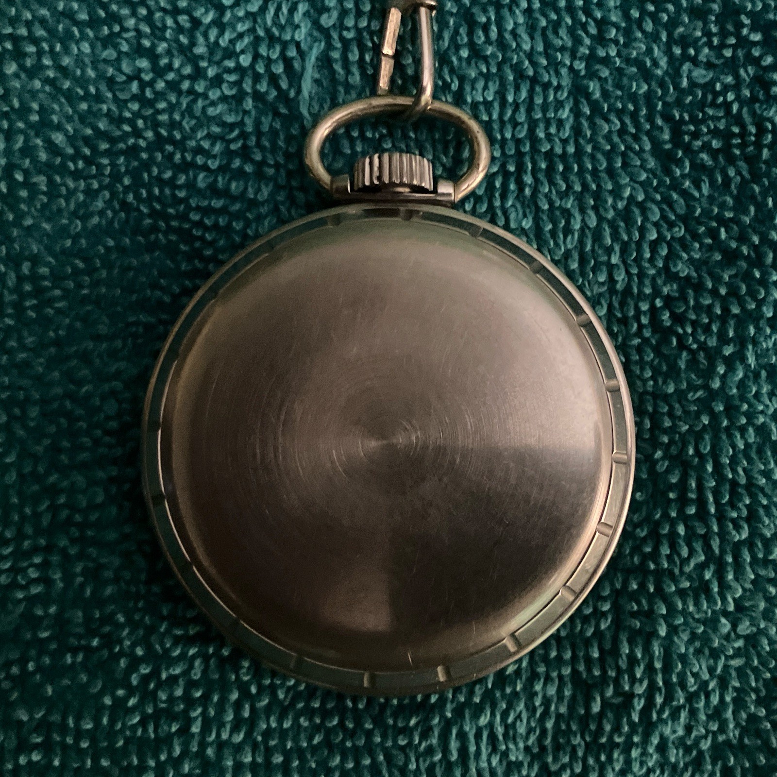 1951 Hamilton 992B 21J 16S Stainless Steel Pocket Watch w/ Chain, Runs Great