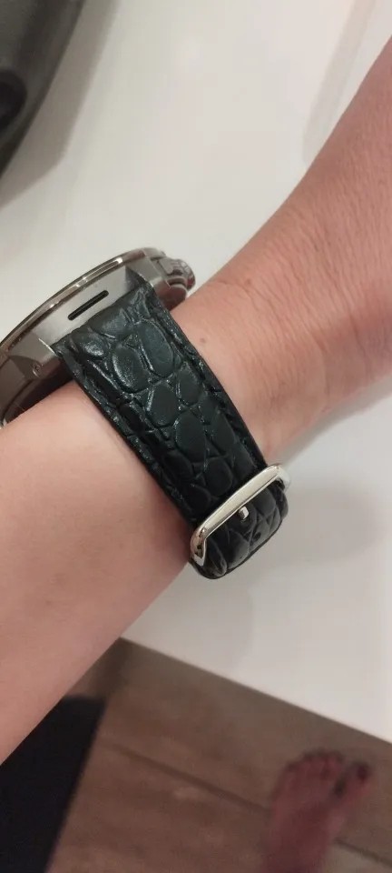 Leather Watch Strap Croco Pattern Soft & Casual Business-Band 18/20/22/24mm