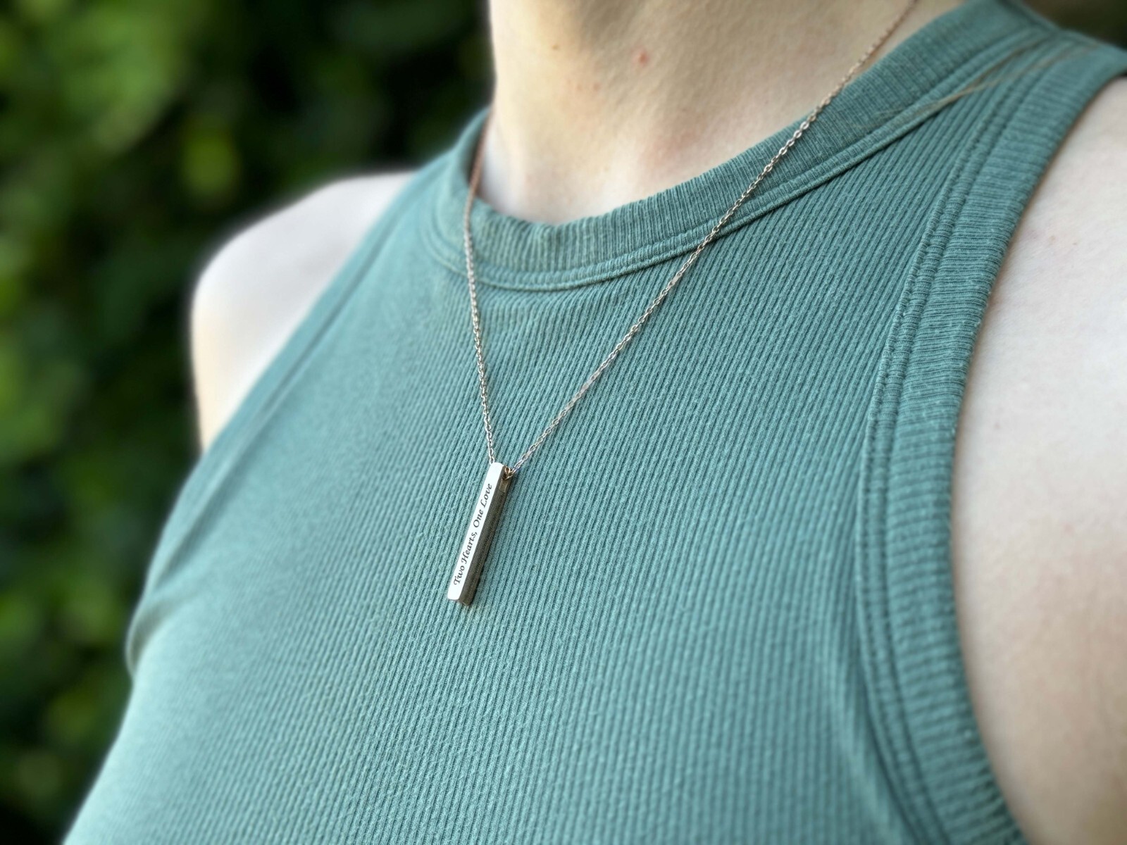 Class of 2025 Graduation Necklace with engraving, Personalized 3D Vertical Bar