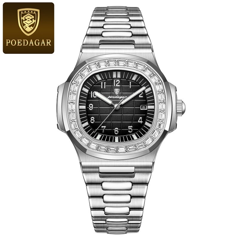 Luxury Business Men’s Quartz Watch 3Bar Waterproof Luminous Date Stainless Watch