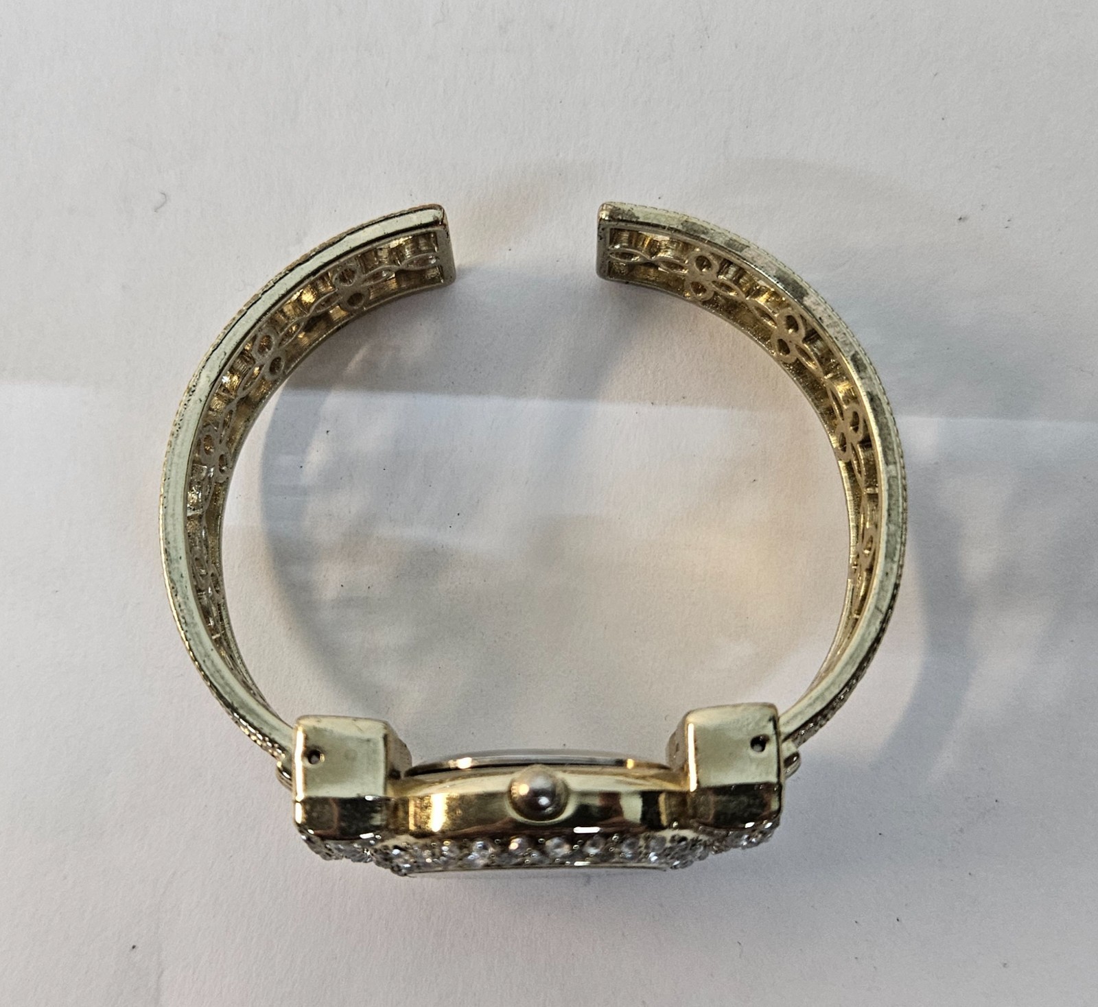 VIVANI Ladies Bracelet Watch w Sparkling Rhinestone Bezel NEEDS BATTERY