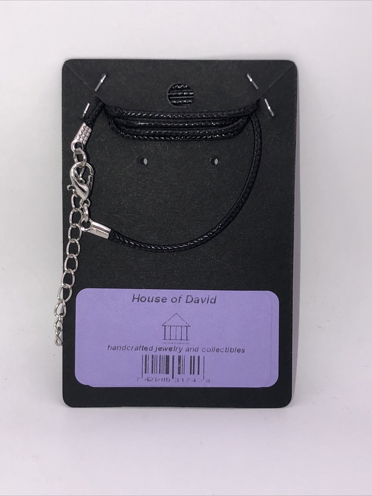 House Of David Handmade Artesian Cross Necklace Purple One Of A Kind 18 inches