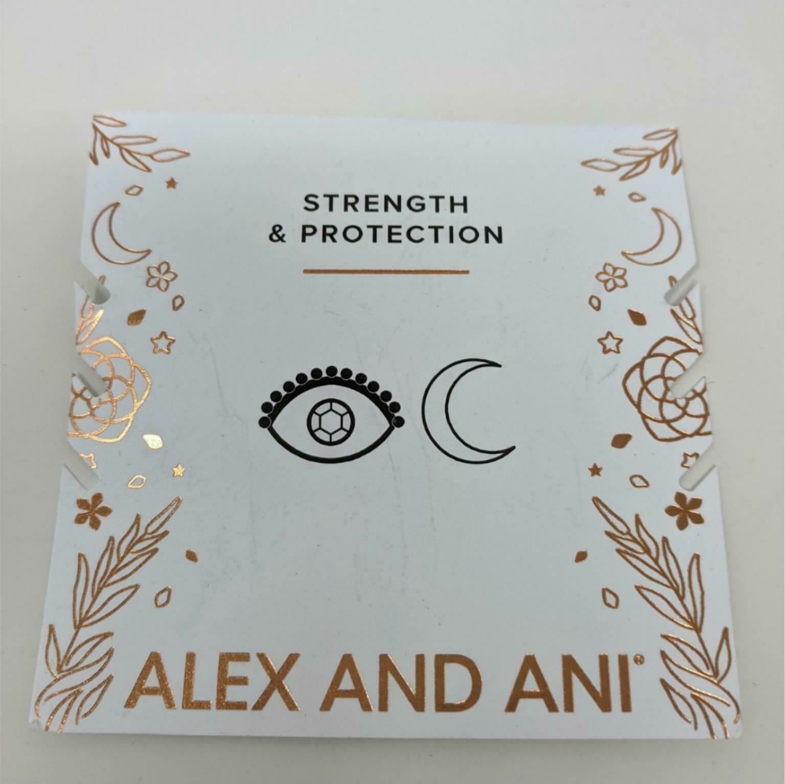 Alex & Ani Evil Eye Charm Beaded Stretch Bracelets, Women’s Size 6″-7.5″ -Silver