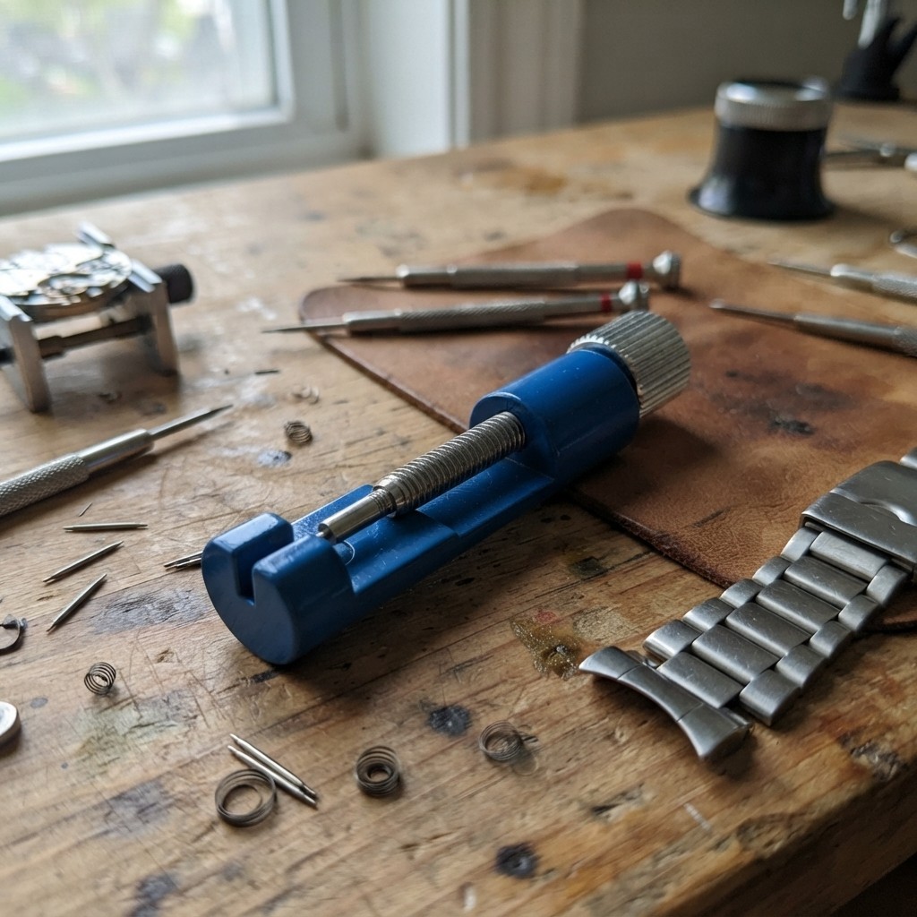 Professional Watch Link Removal Kit with 10 Spare Pins for Easy Resizing